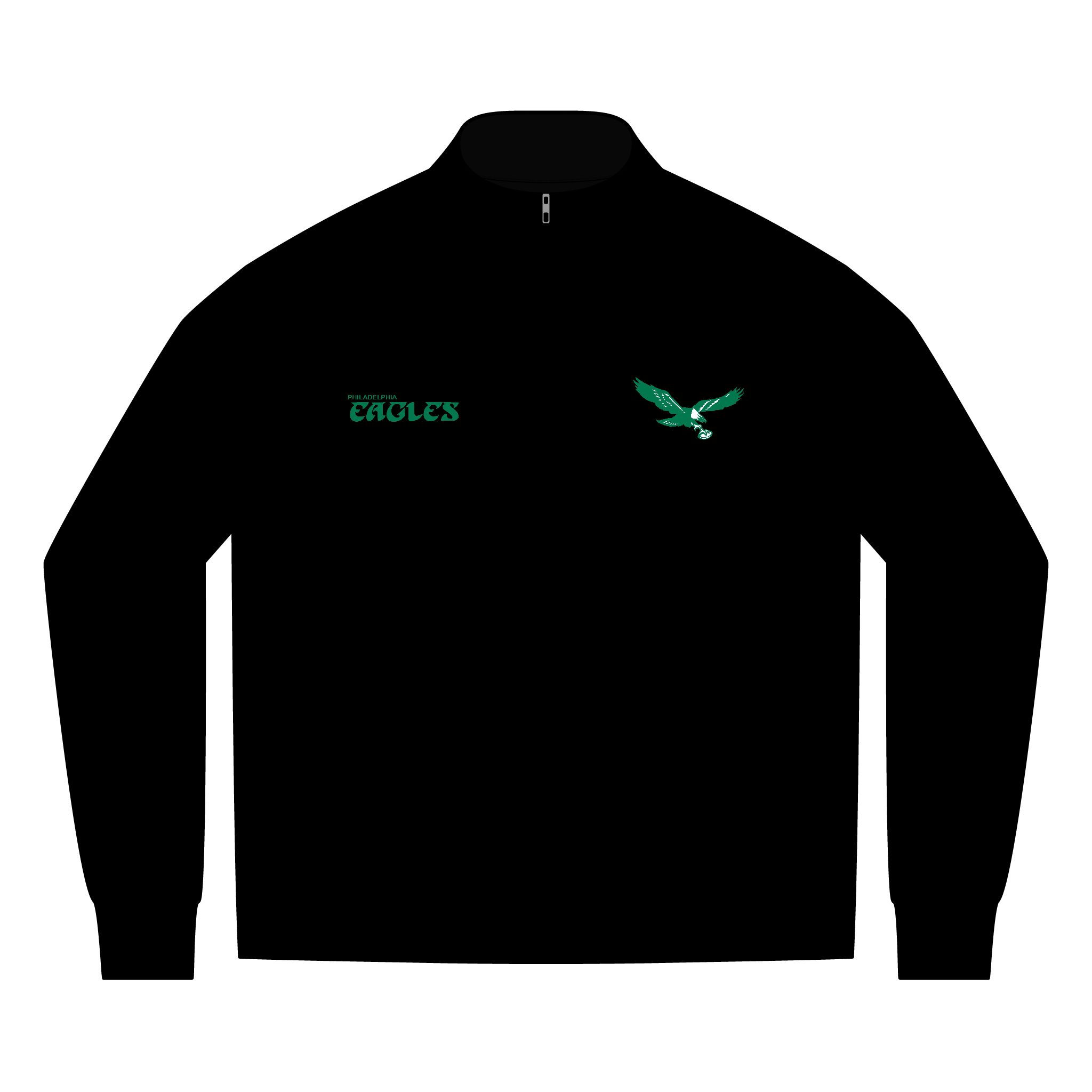Philadelphia Eagles Men's Linear Texture Quarter-Zip (Embroidery) - Image 2