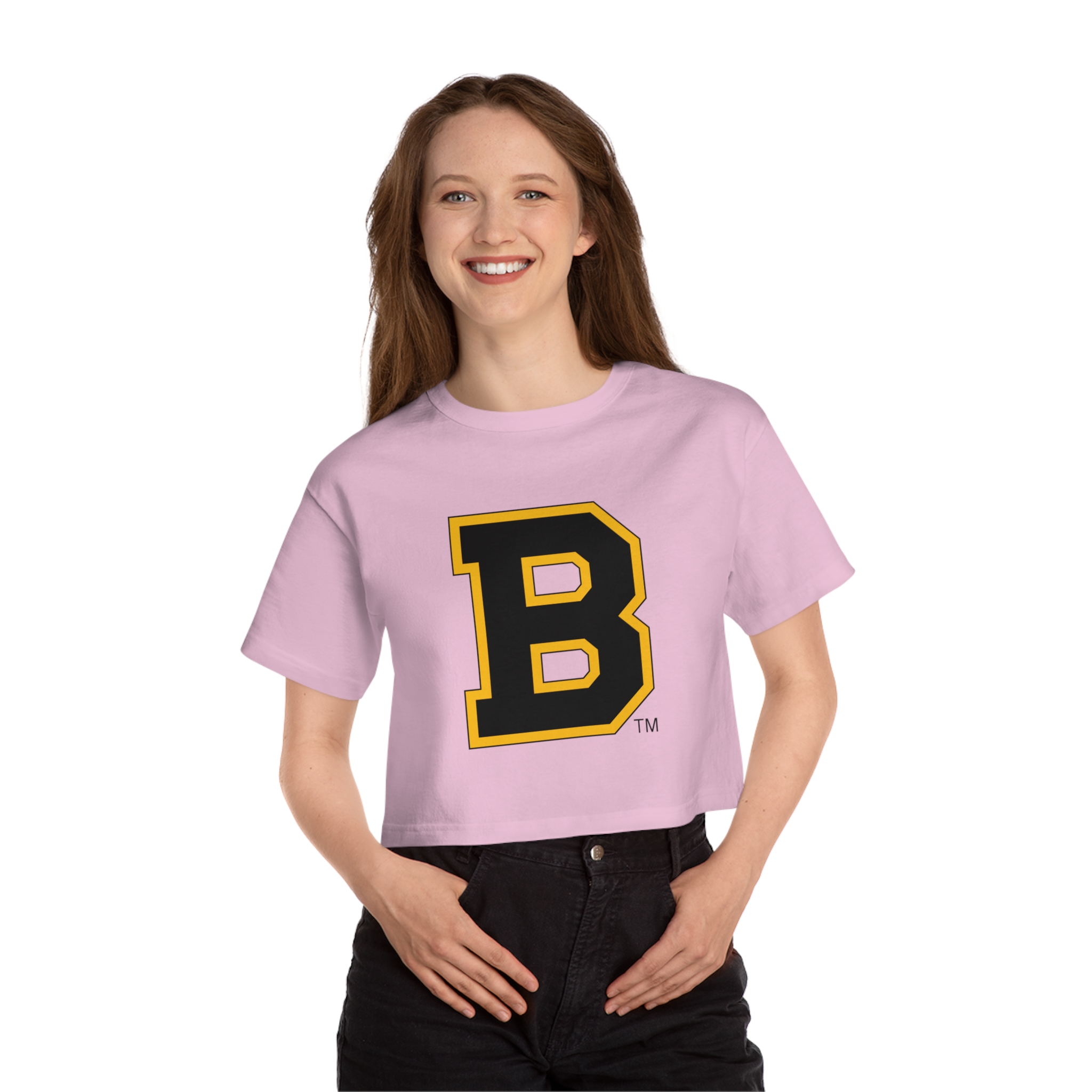 Boston Bruins Champion Women's Heritage Cropped T-Shirt - Image 3