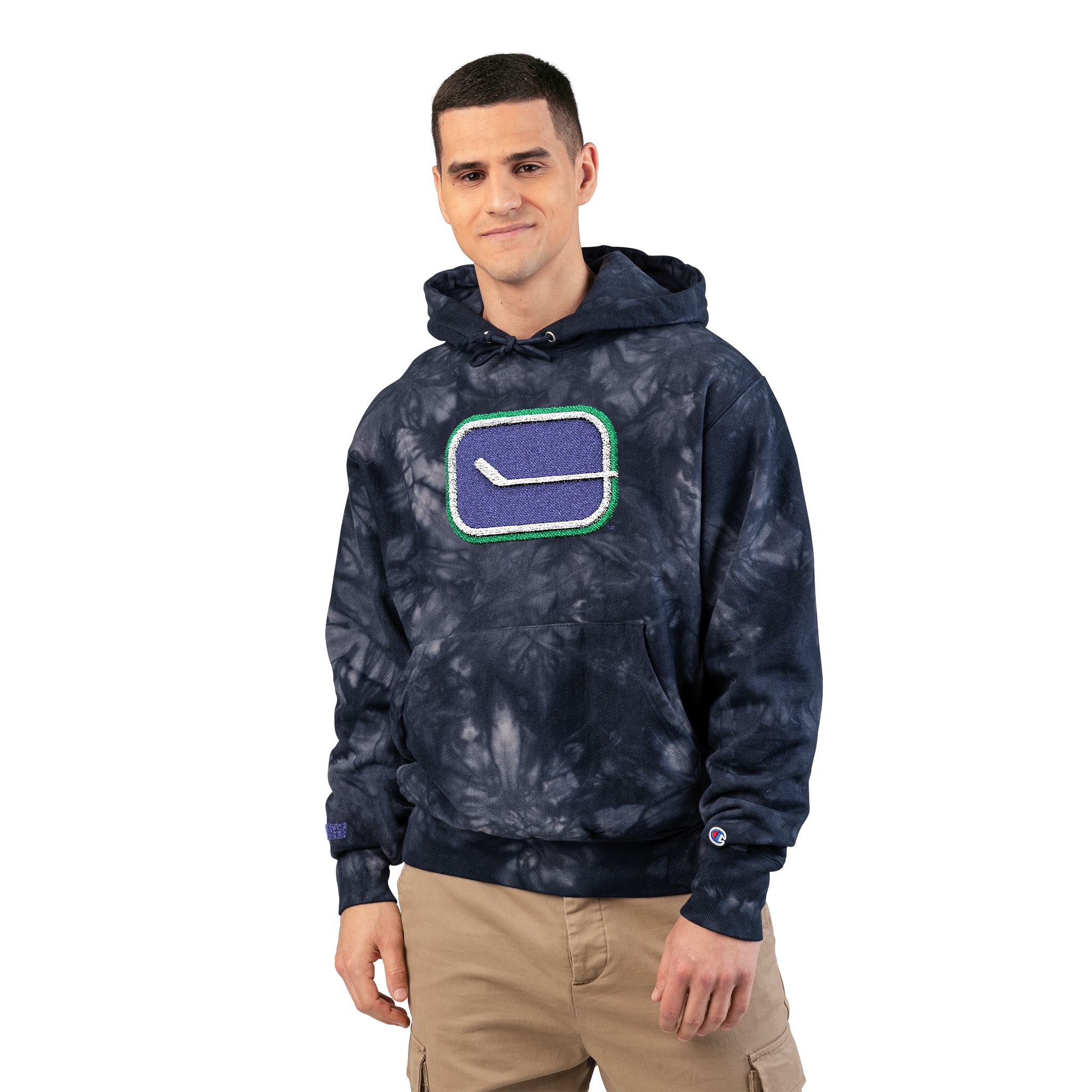 Vancouver Canucks Unisex Champion Tie-Dye Hoodie (Embroidery) - Image 3
