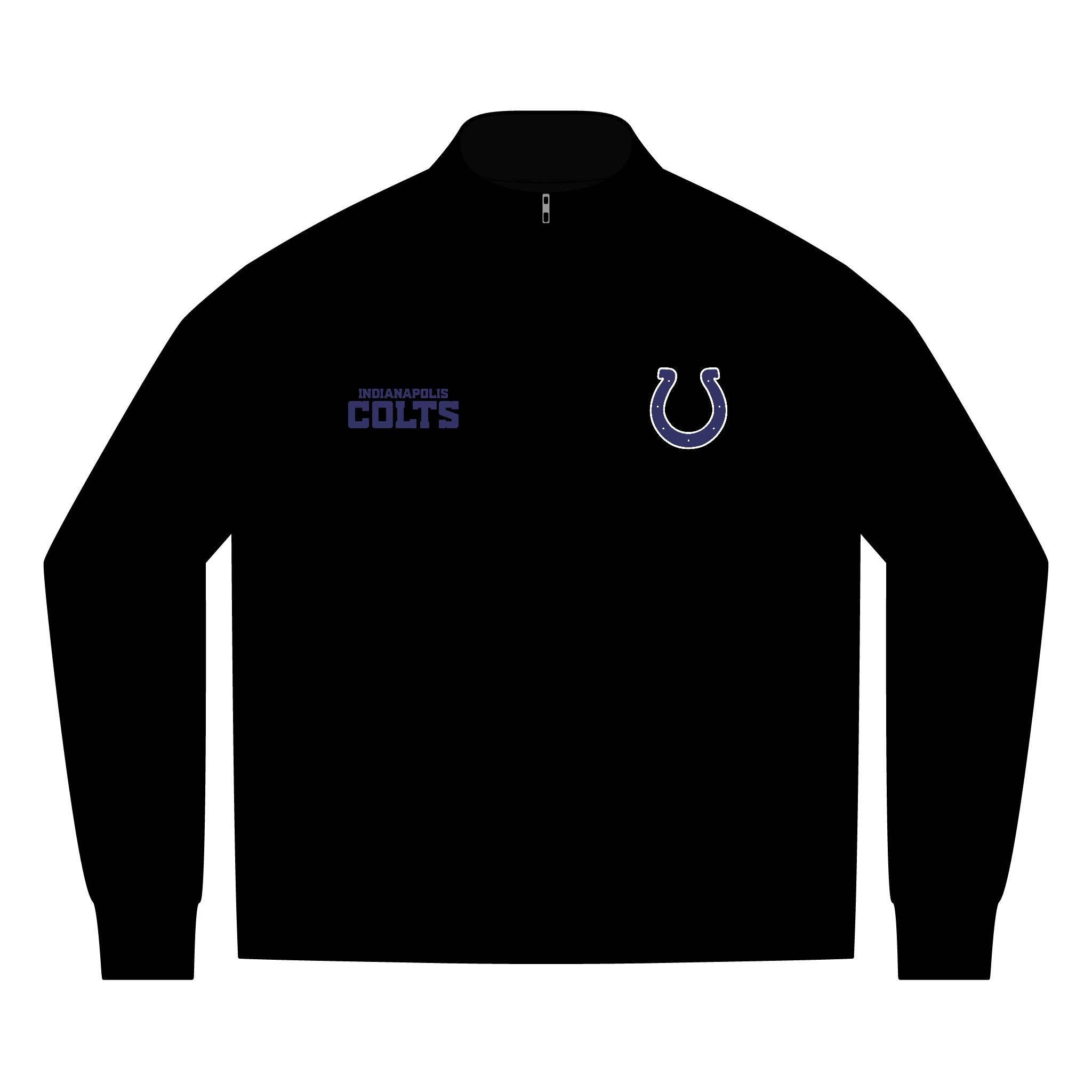 Indianapolis Colts Men's Linear Texture Quarter-Zip (Embroidery) - Image 2