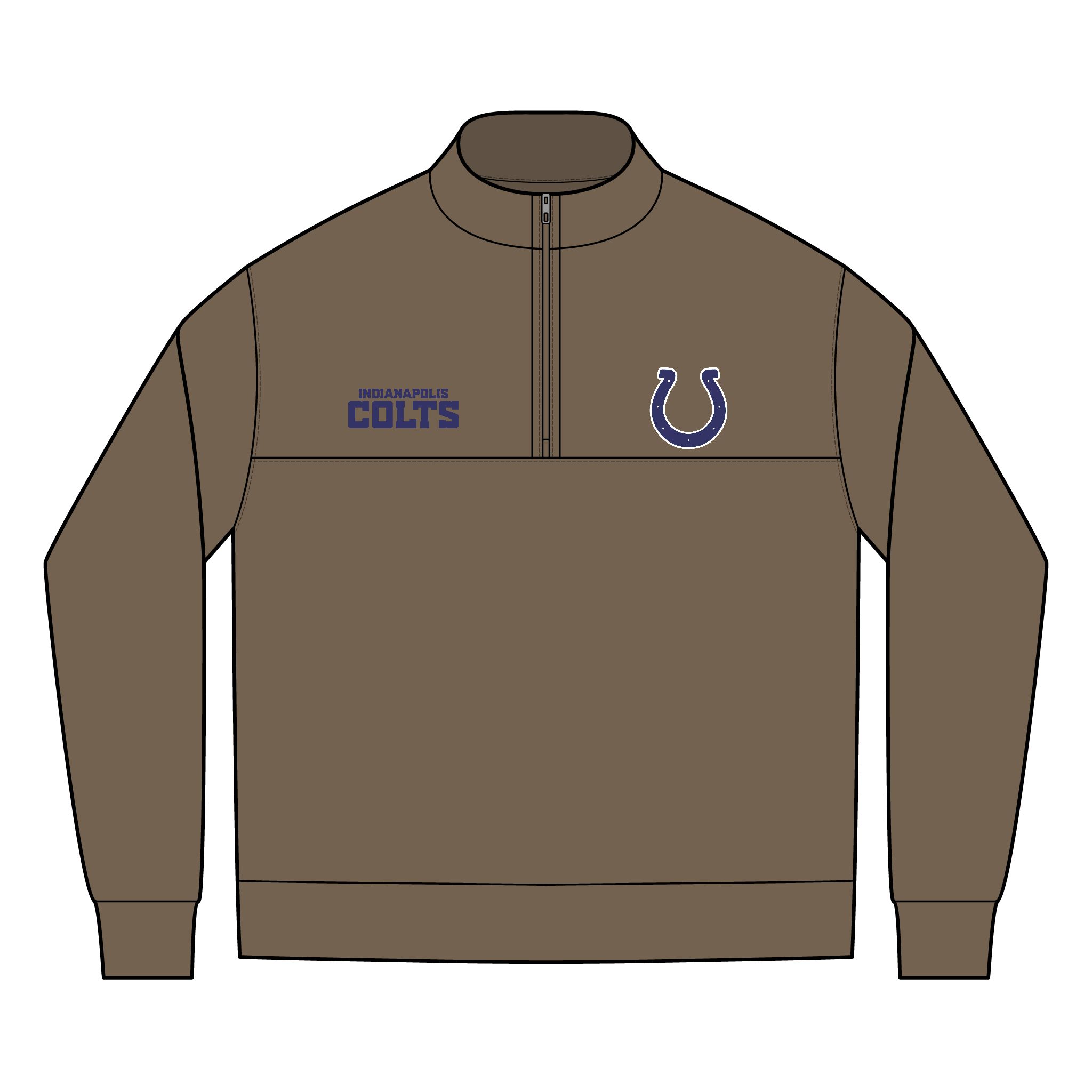 Indianapolis Colts Men's Linear Texture Quarter-Zip (Embroidery) - Image 3
