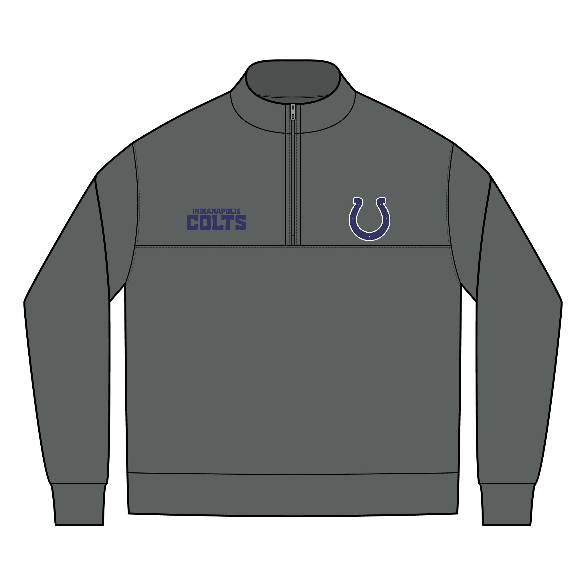 Indianapolis Colts Men's Linear Texture Quarter-Zip (Embroidery) - Image 4