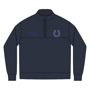 Indianapolis Colts Men's Linear Texture Quarter-Zip (Embroidery)