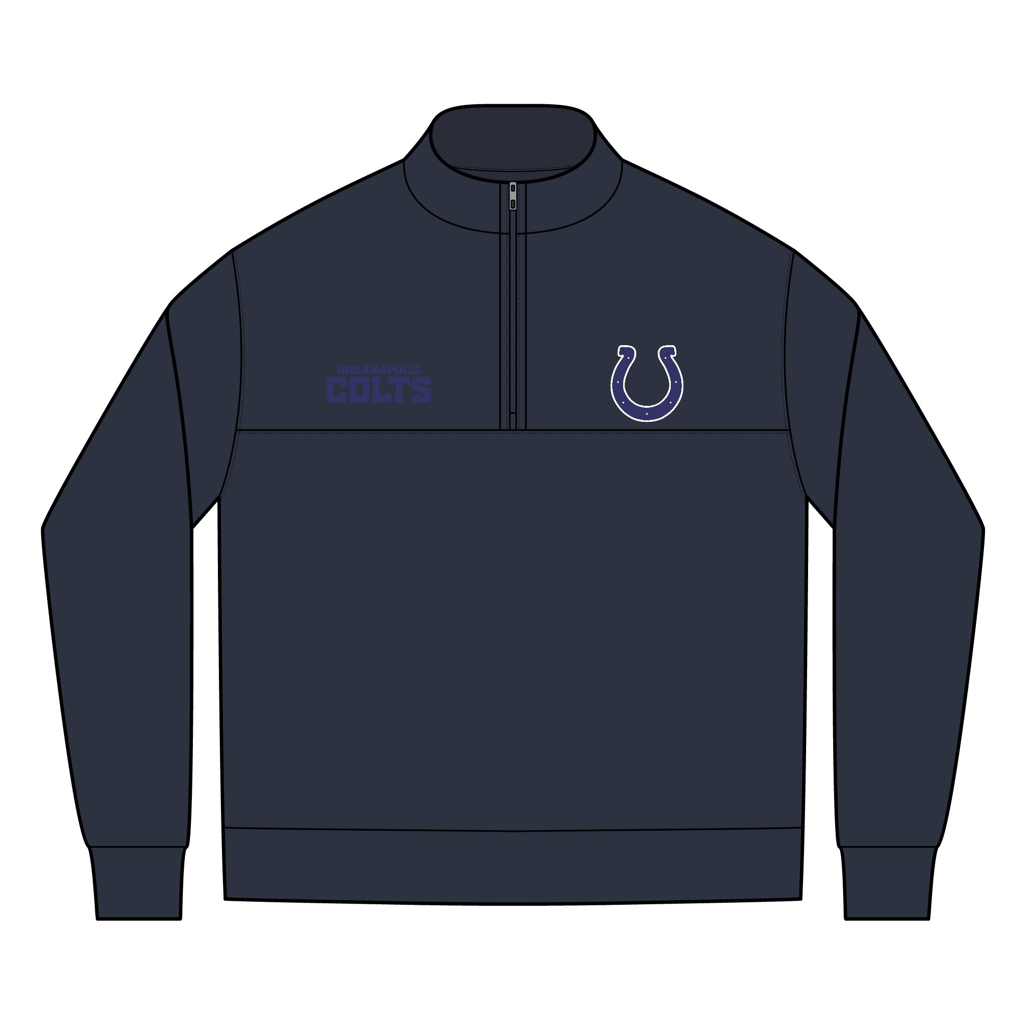 Indianapolis Colts Men's Linear Texture Quarter-Zip (Embroidery)