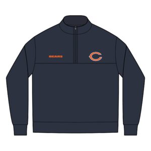 Chicago Bears Men's Linear Texture Quarter-Zip (Embroidery)