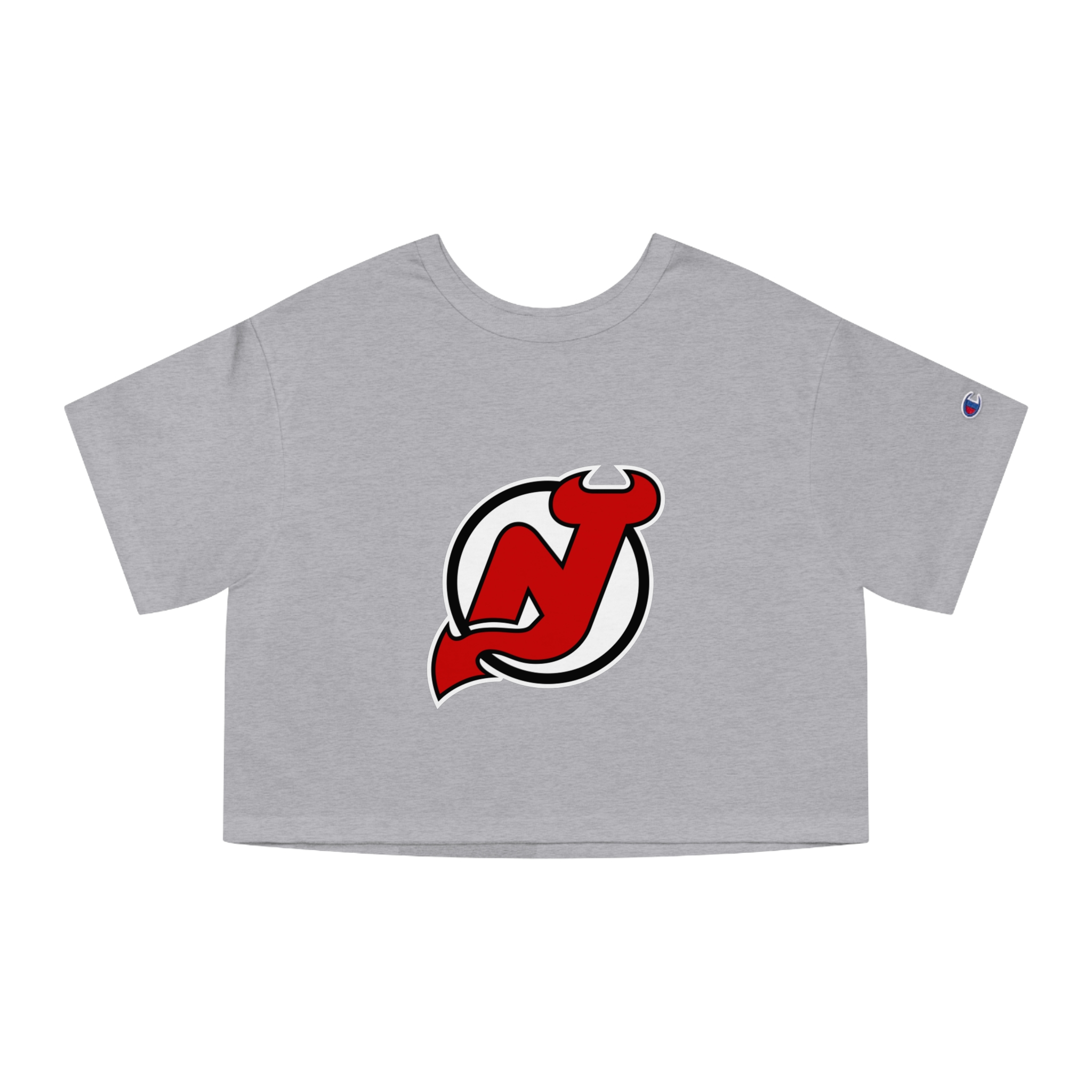 New Jersey Devils Champion Women's Heritage Cropped T-Shirt - Image 10