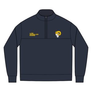 Los Angeles Rams Men's Linear Texture Quarter-Zip (Embroidery)
