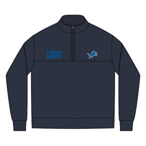 Detroit Lions Men's Linear Texture Quarter-Zip (Embroidery)