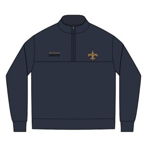 New Orleans Saints Men's Linear Texture Quarter-Zip (Embroidery)