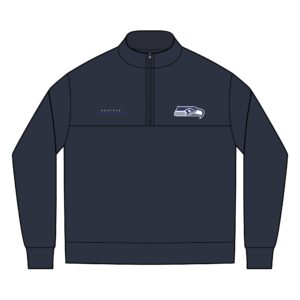 Seattle Seahawks Men's Linear Texture Quarter-Zip (Embroidery)