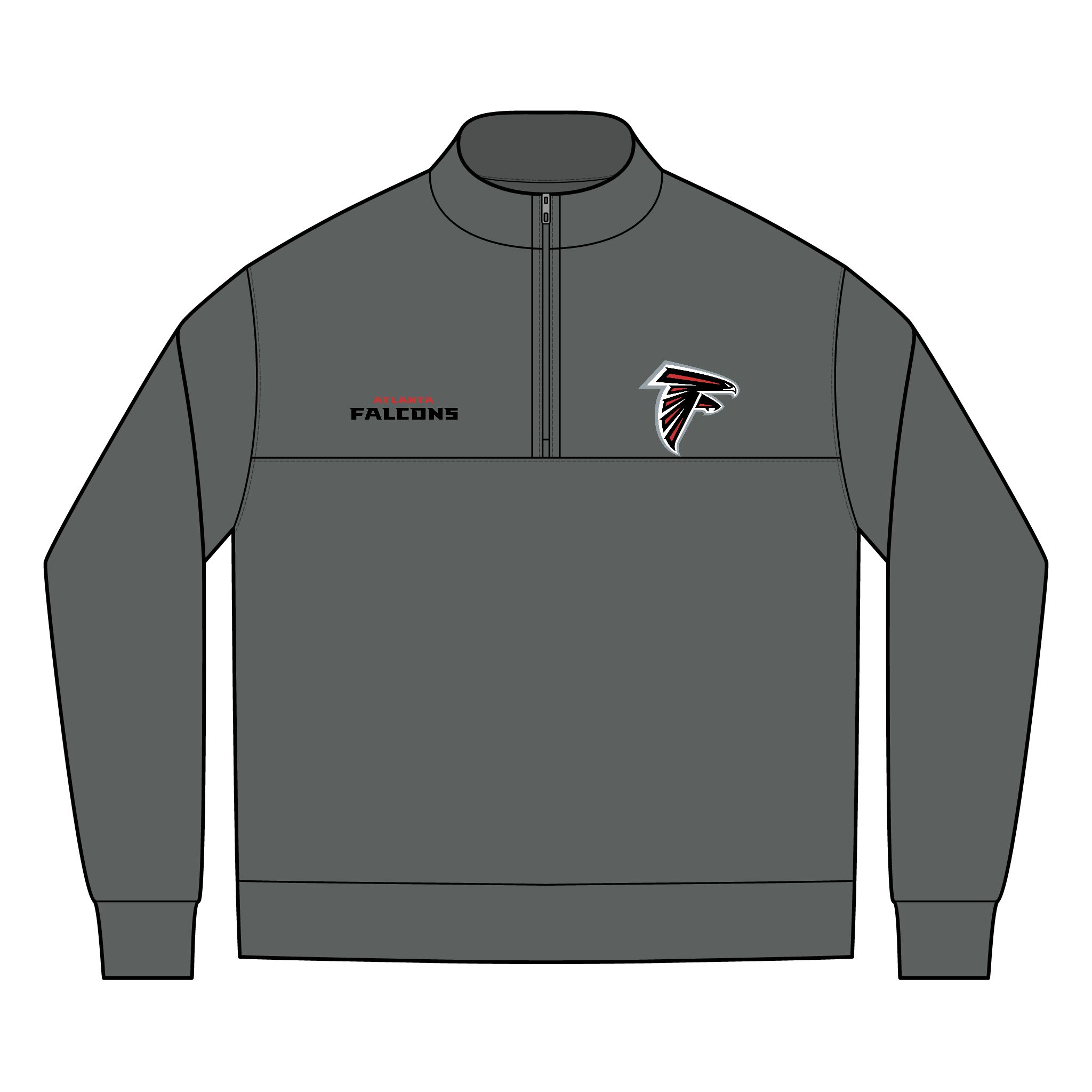 Atlanta Falcons Men's Linear Texture Quarter-Zip (Embroidery) - Image 3