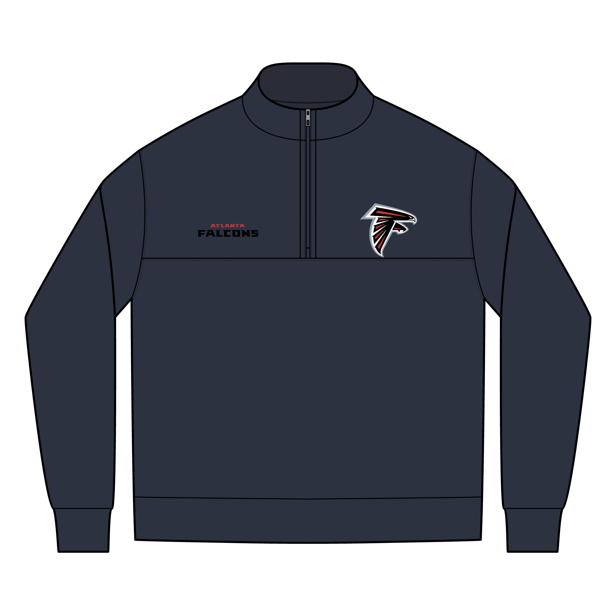 Atlanta Falcons Men's Linear Texture Quarter-Zip (Embroidery)