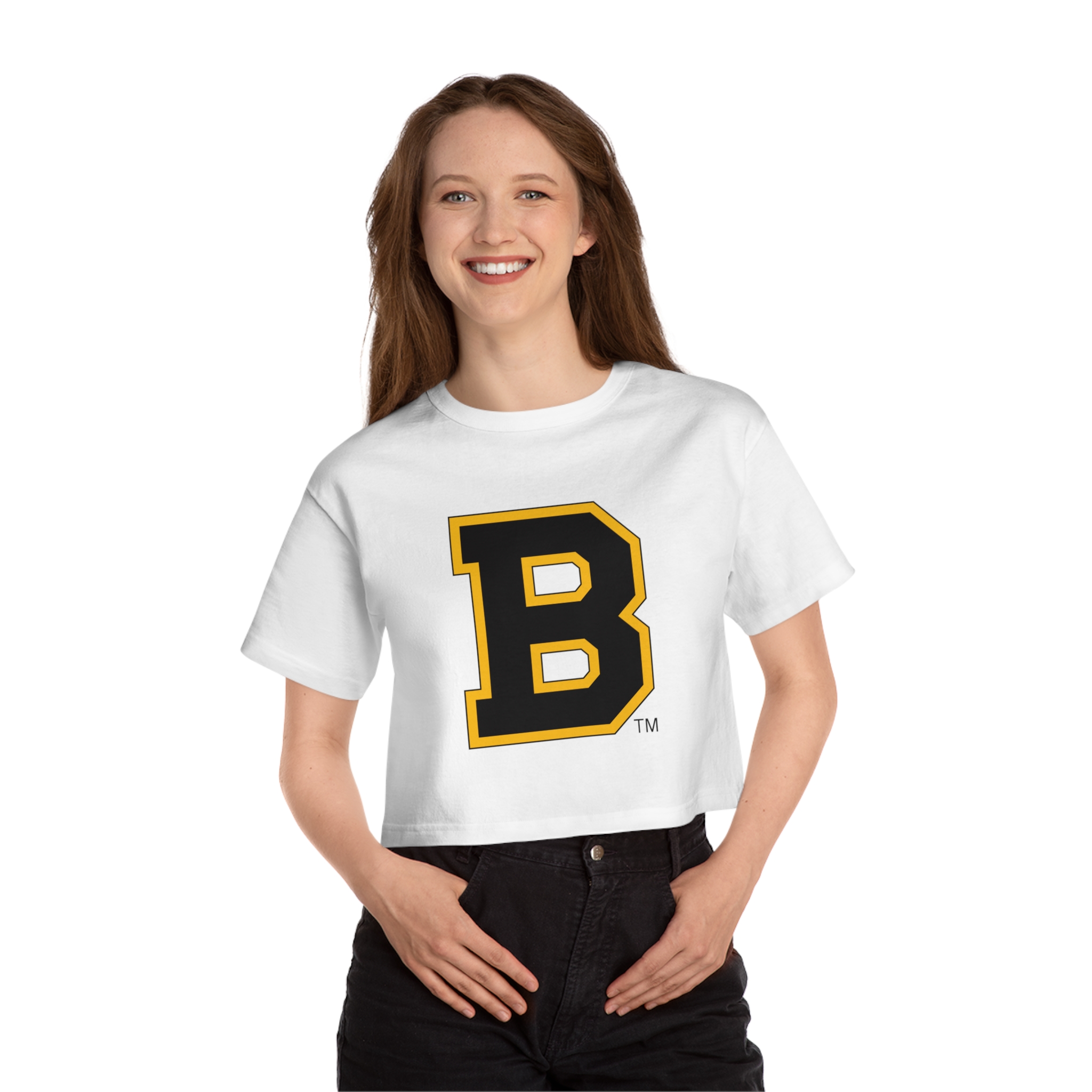 Boston Bruins Champion Women's Heritage Cropped T-Shirt - Image 9