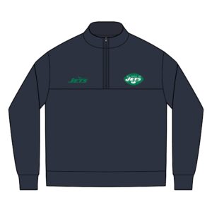 New York Jets Men's Linear Texture Quarter-Zip (Embroidery)