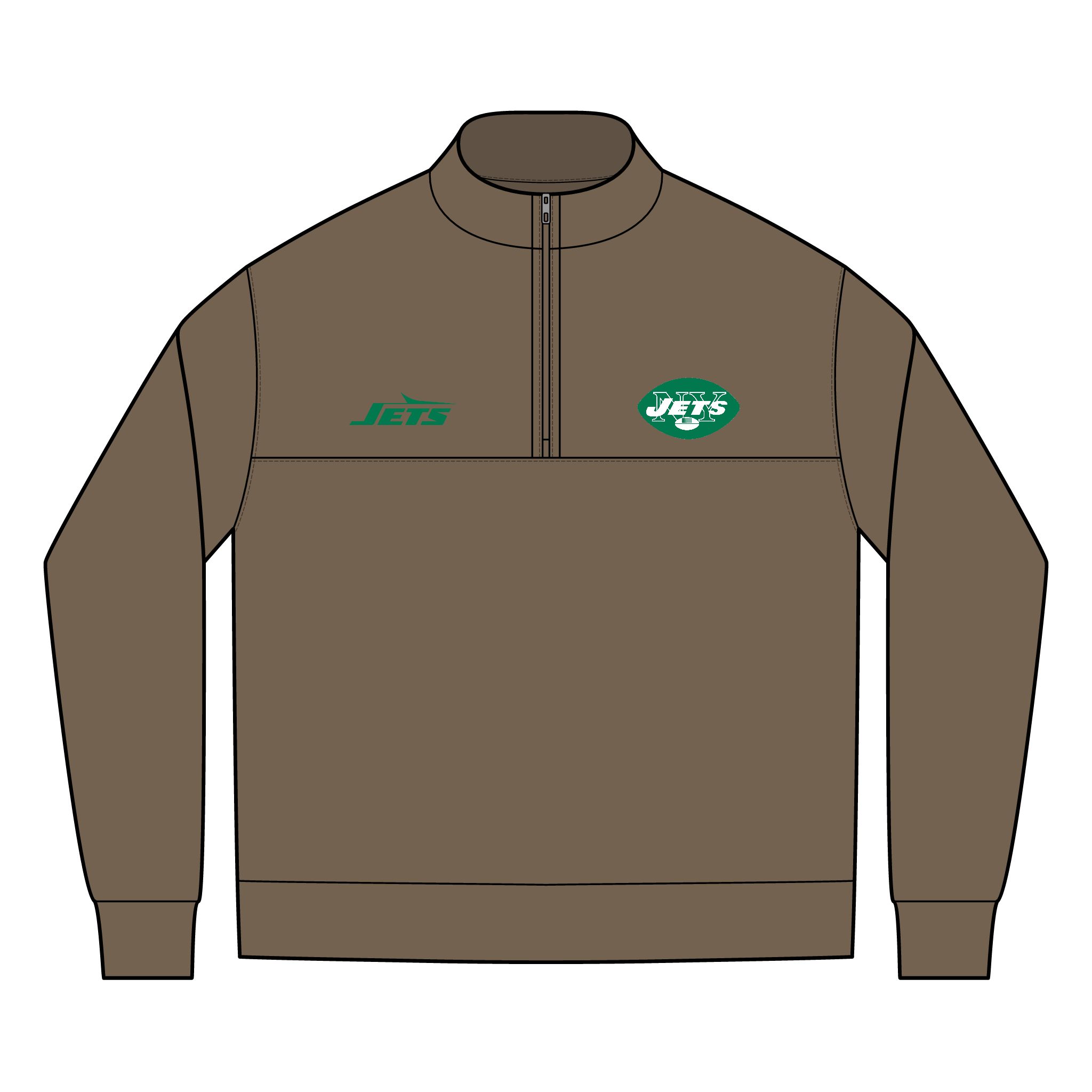 New York Jets Men's Linear Texture Quarter-Zip (Embroidery) - Image 3