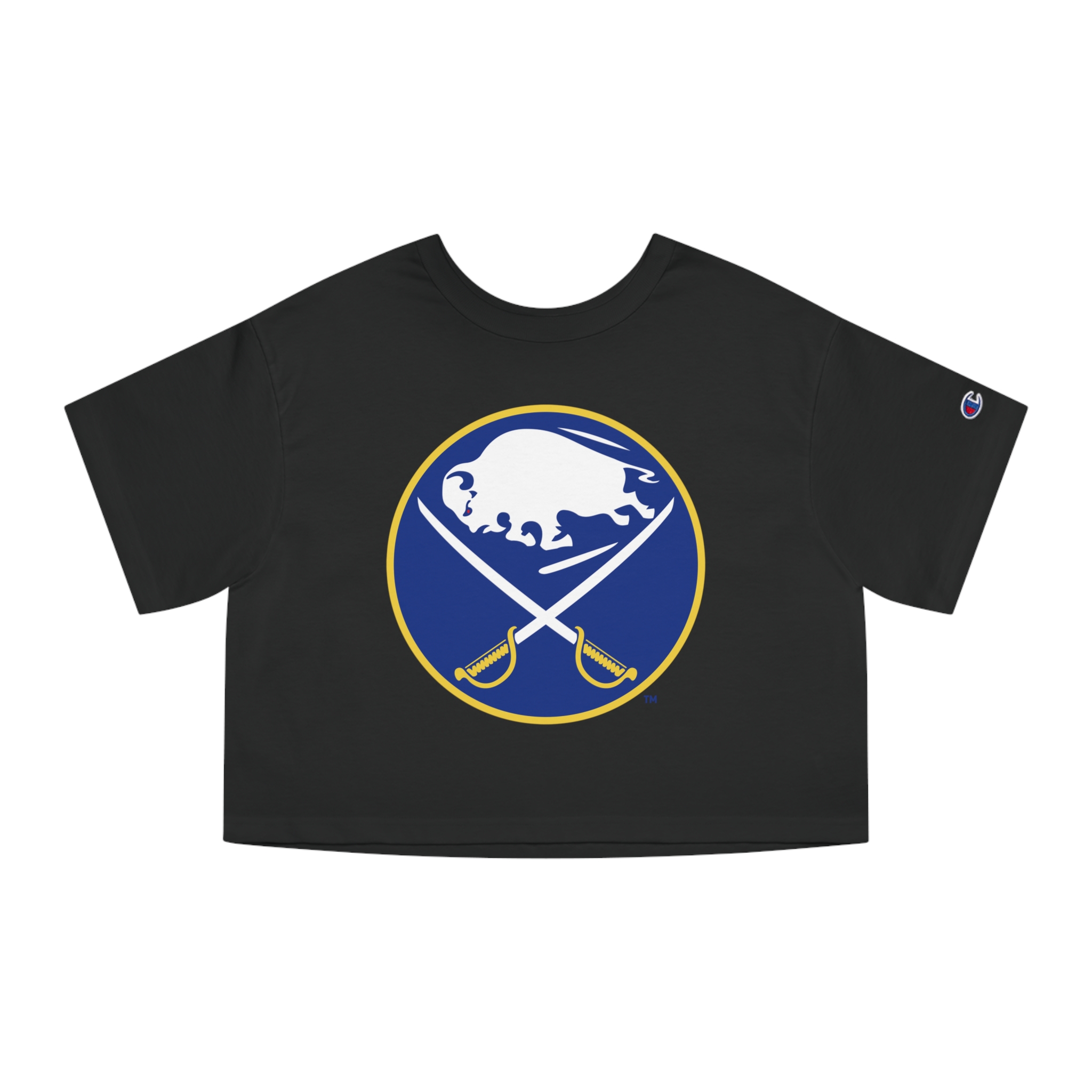 Buffalo Sabres Champion Women's Heritage Cropped T-Shirt - Image 4