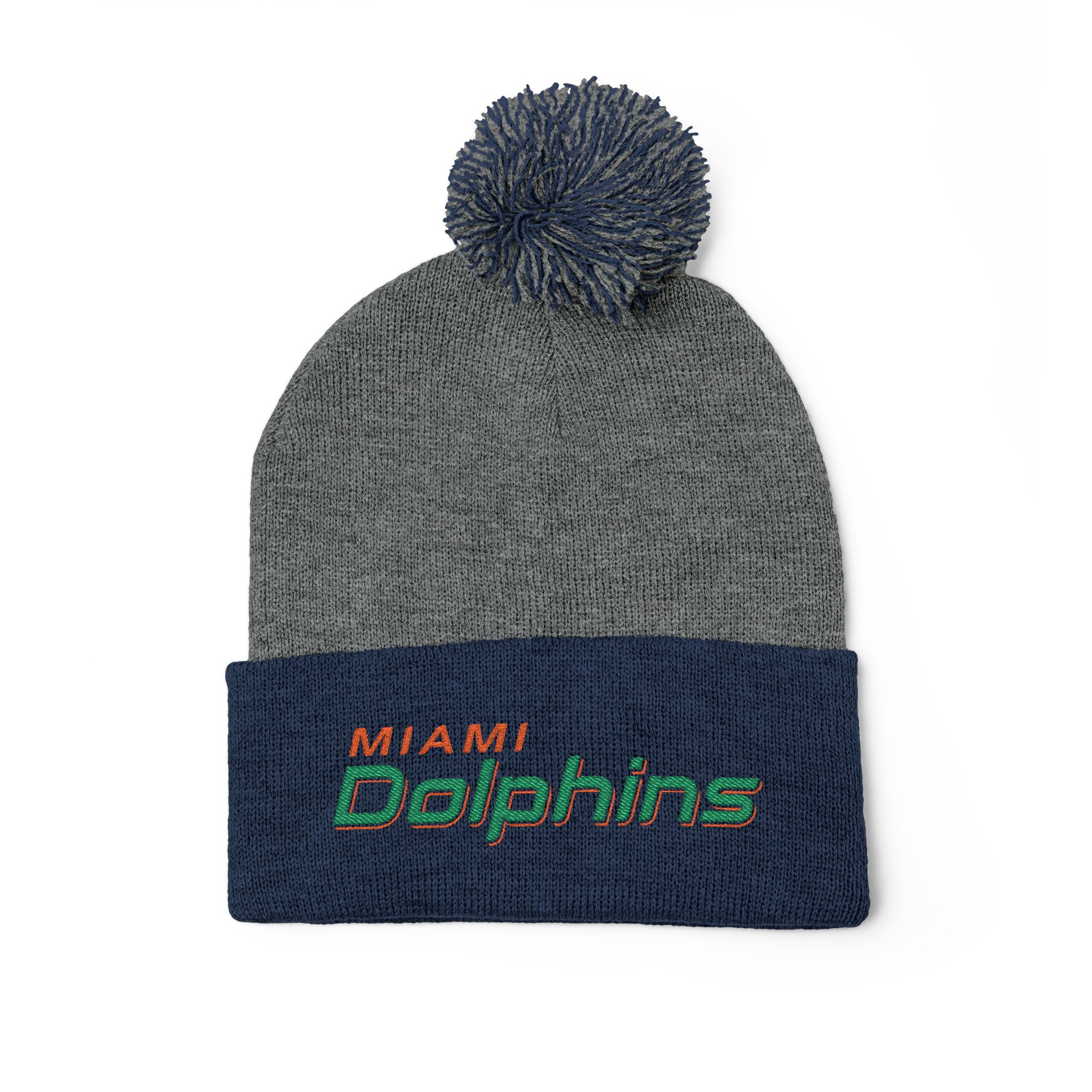 Miami Dolphins Pom-Pom Knit Cap (Embroidery) - Image 11