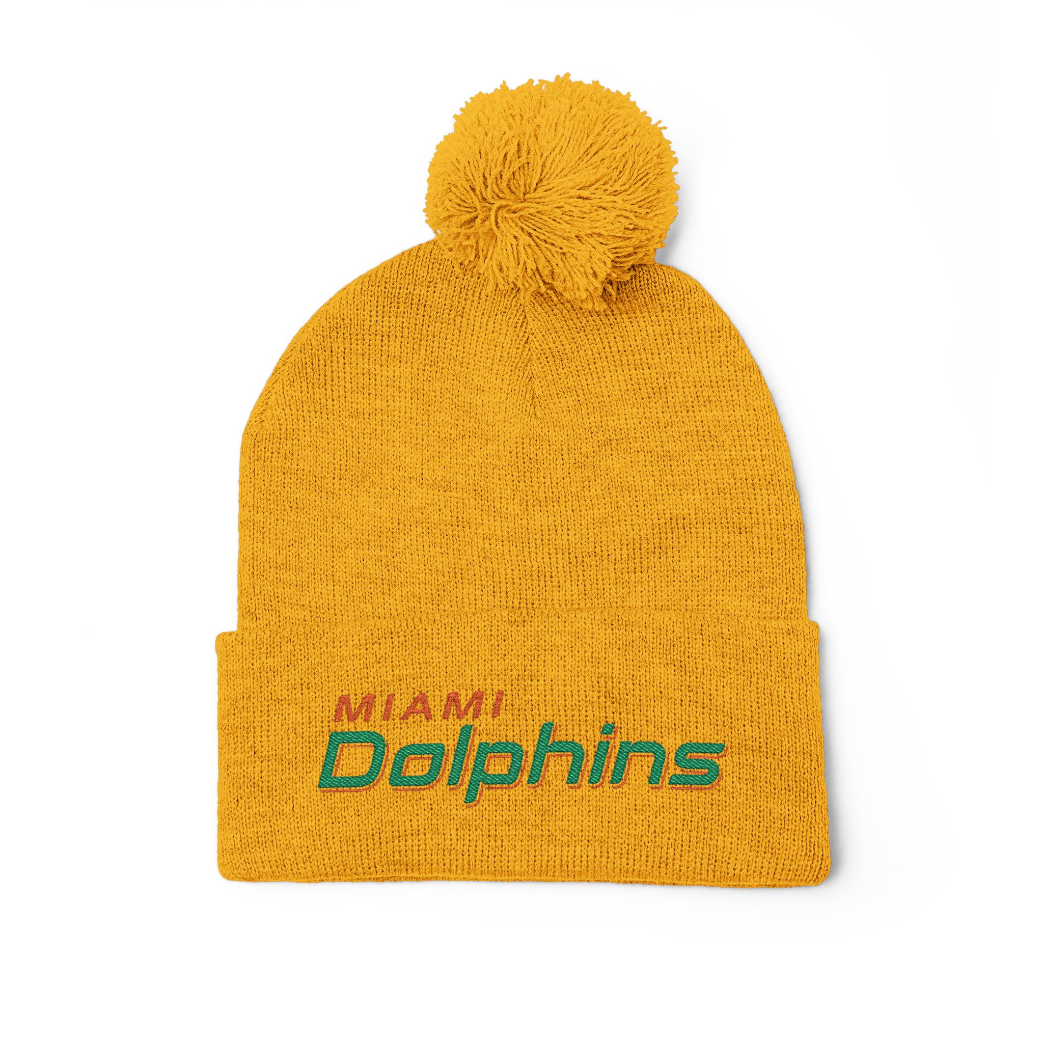 Miami Dolphins Pom-Pom Knit Cap (Embroidery) - Image 19