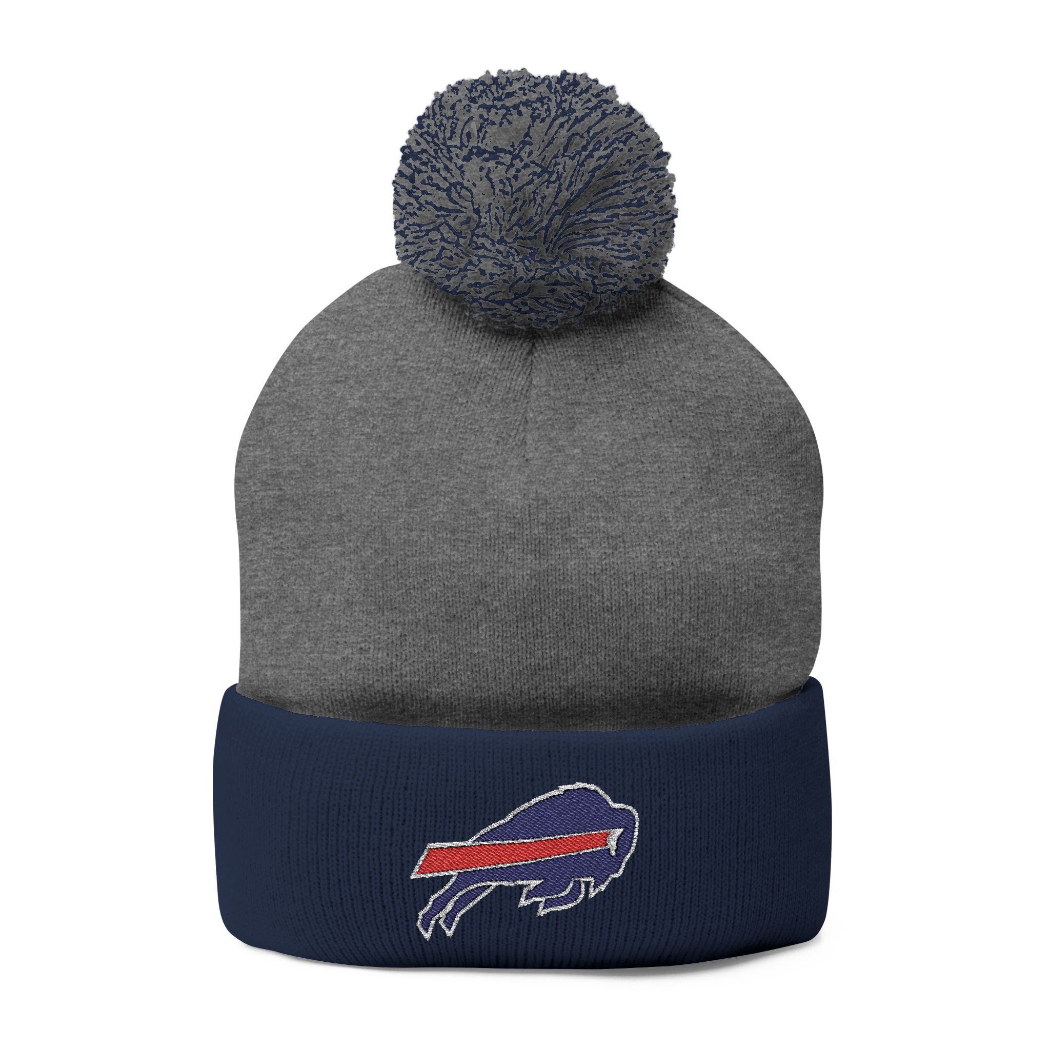 Buffalo Bills Pom-Pom Knit Cap (Embroidery) - Image 9