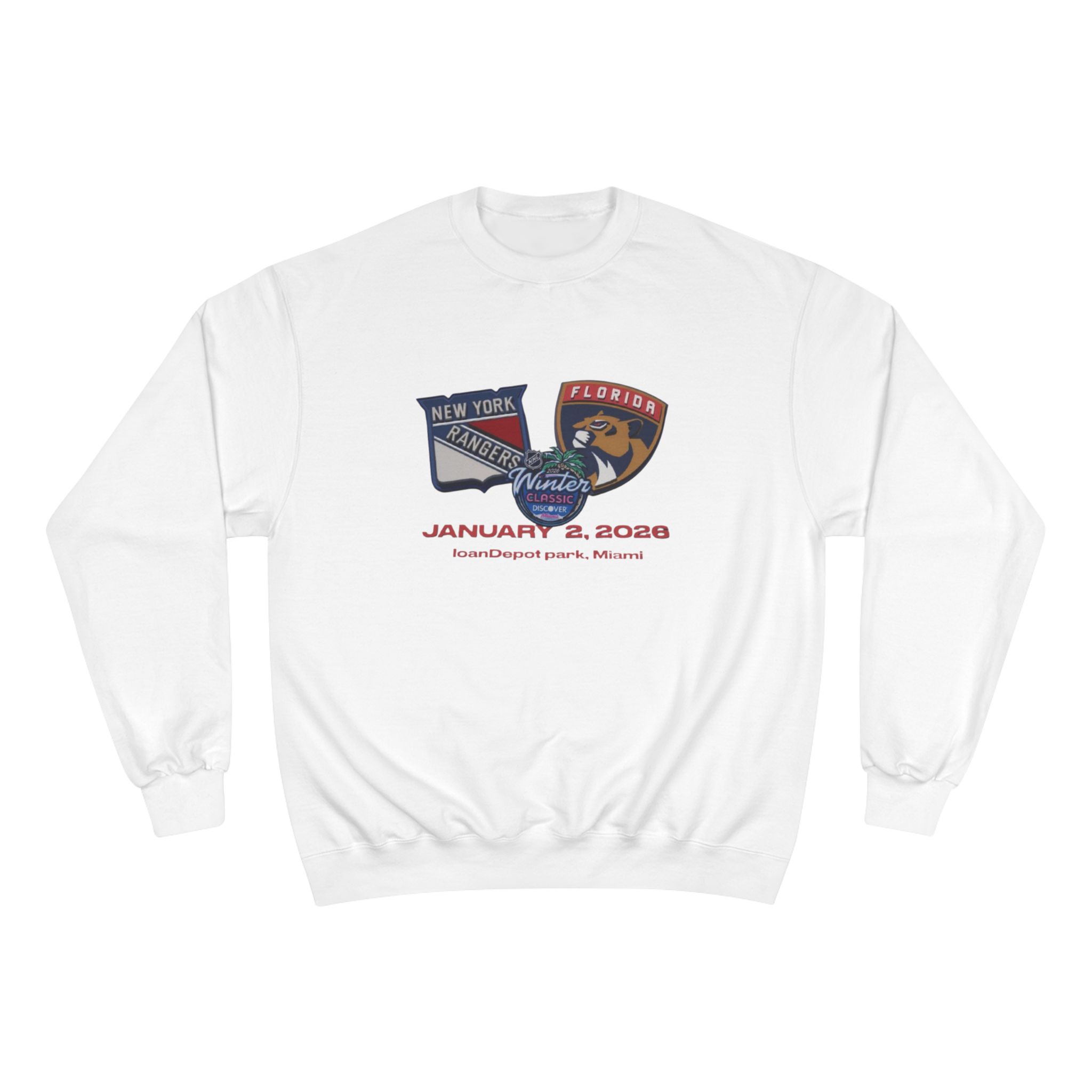 Florida Panthers vs New York Rangers 2026 NHL Winter Classic 2026 NHL Winter Classic Champion Sweatshirt