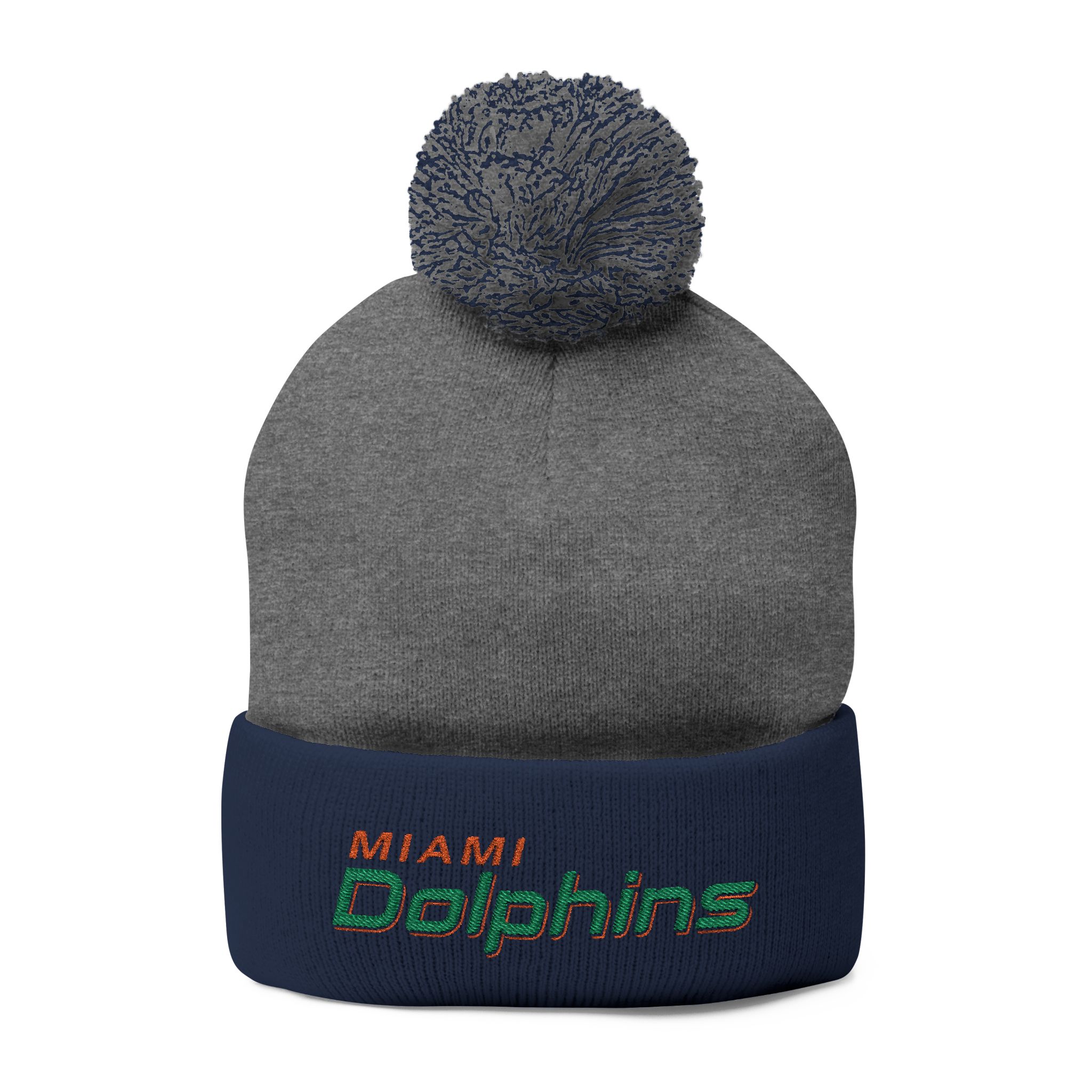 Miami Dolphins Pom-Pom Knit Cap (Embroidery) - Image 9