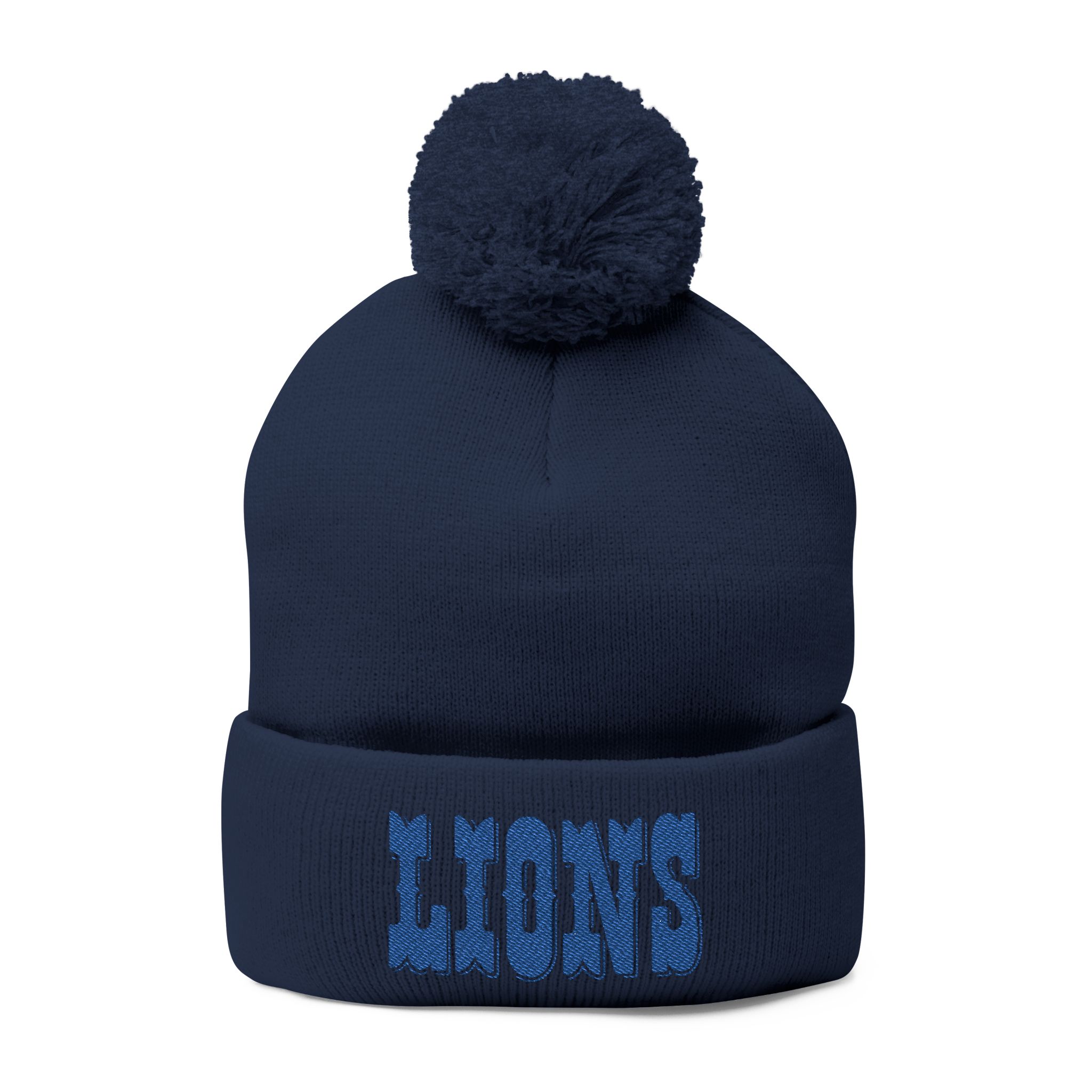 Detroit Lions Pom-Pom Knit Cap (Embroidery) - Image 21