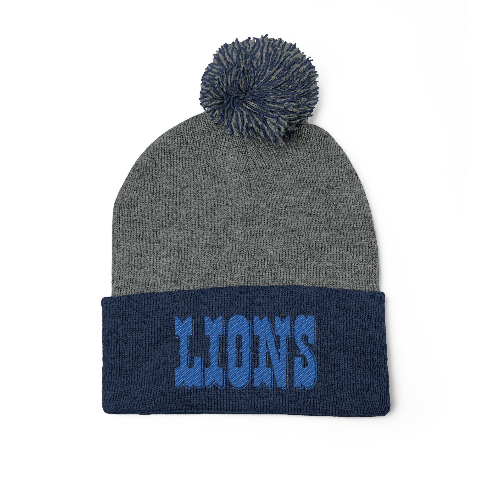 Detroit Lions Pom-Pom Knit Cap (Embroidery) - Image 7