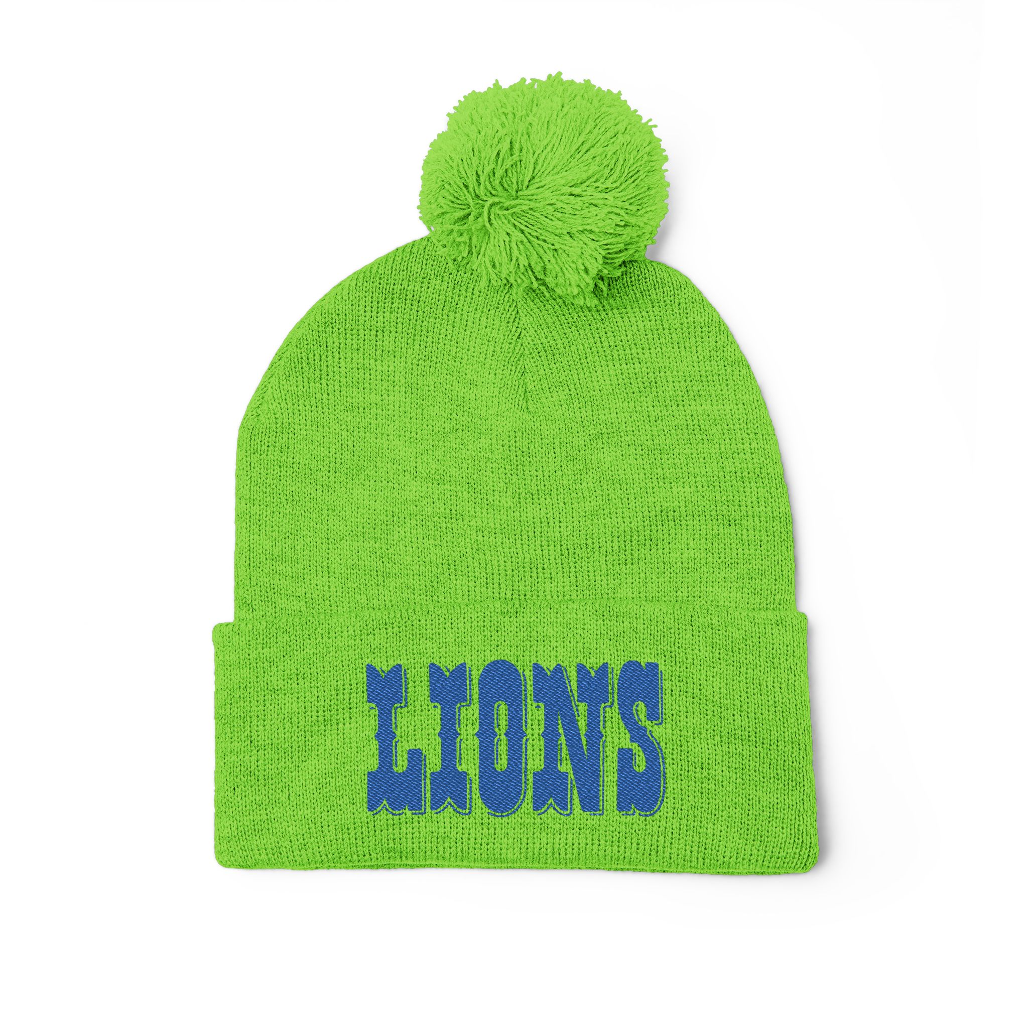 Detroit Lions Pom-Pom Knit Cap (Embroidery) - Image 19