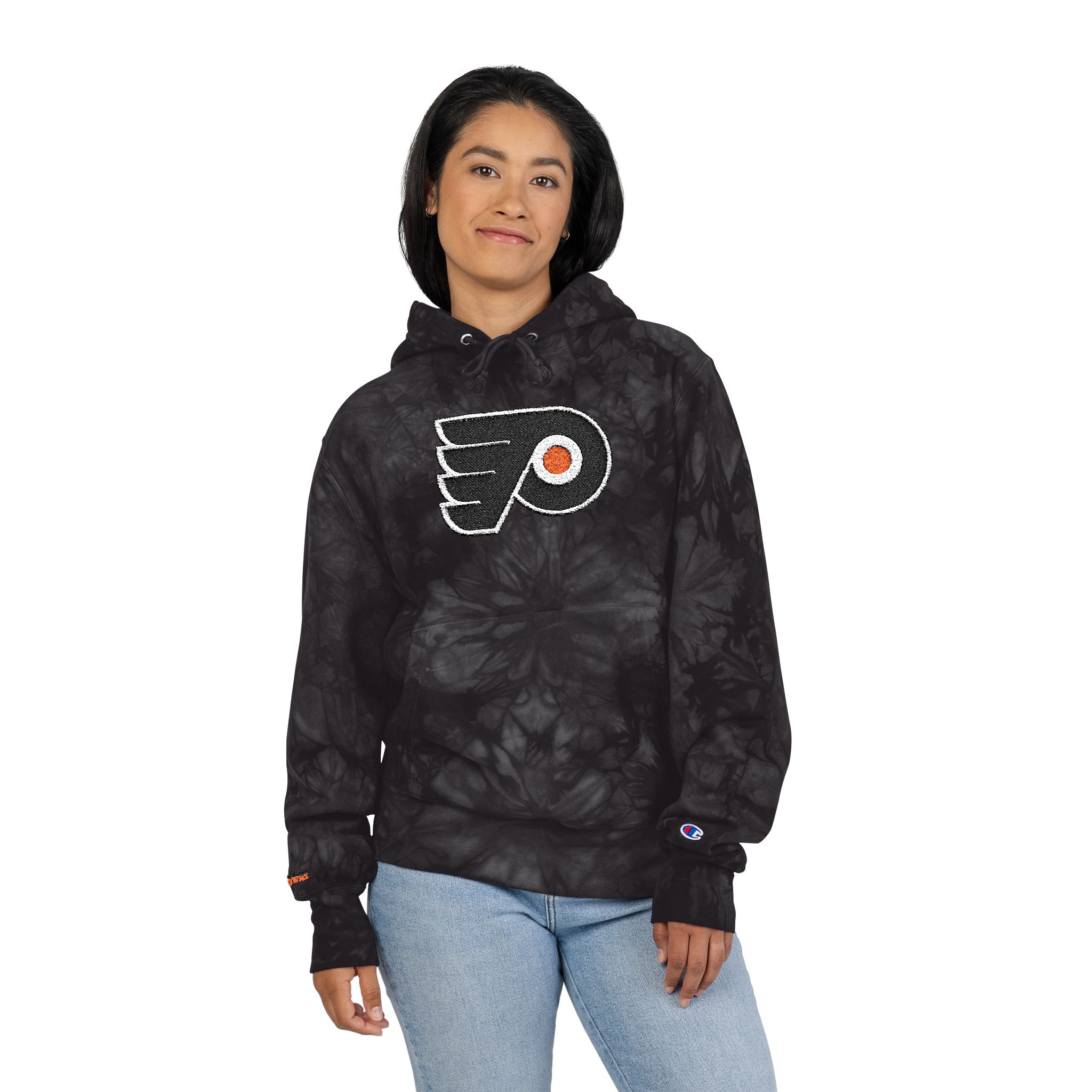 Philadelphia Flyers Unisex Champion Tie-Dye Hoodie (Embroidery) - Image 12