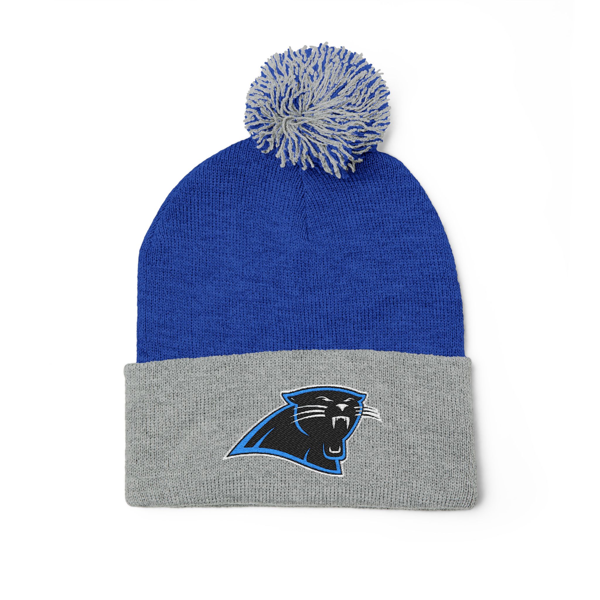 Carolina Panthers Pom-Pom Knit Cap (Embroidery) - Image 3
