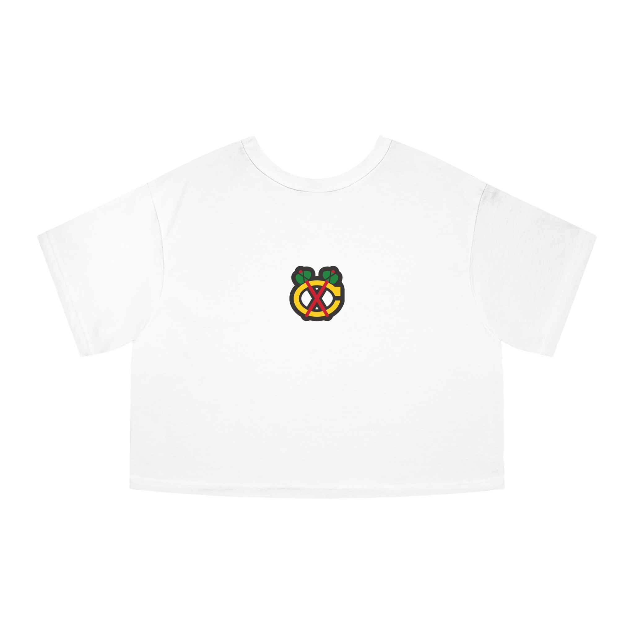 Chicago Blackhawks Champion Women's Heritage Cropped T-Shirt - Image 8