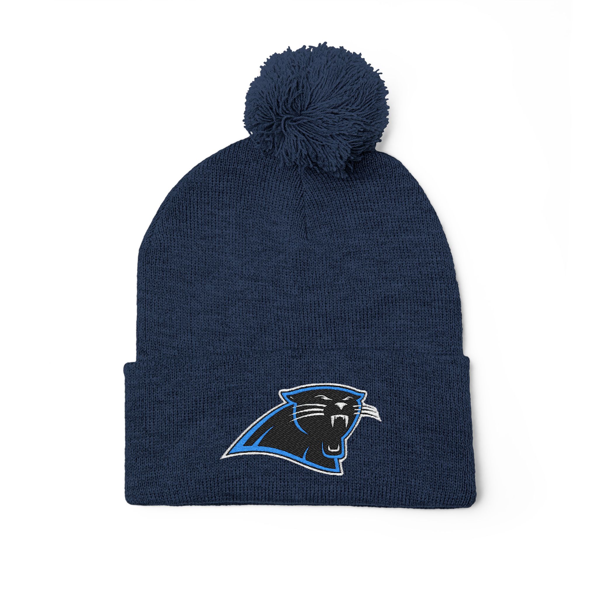 Carolina Panthers Pom-Pom Knit Cap (Embroidery) - Image 15