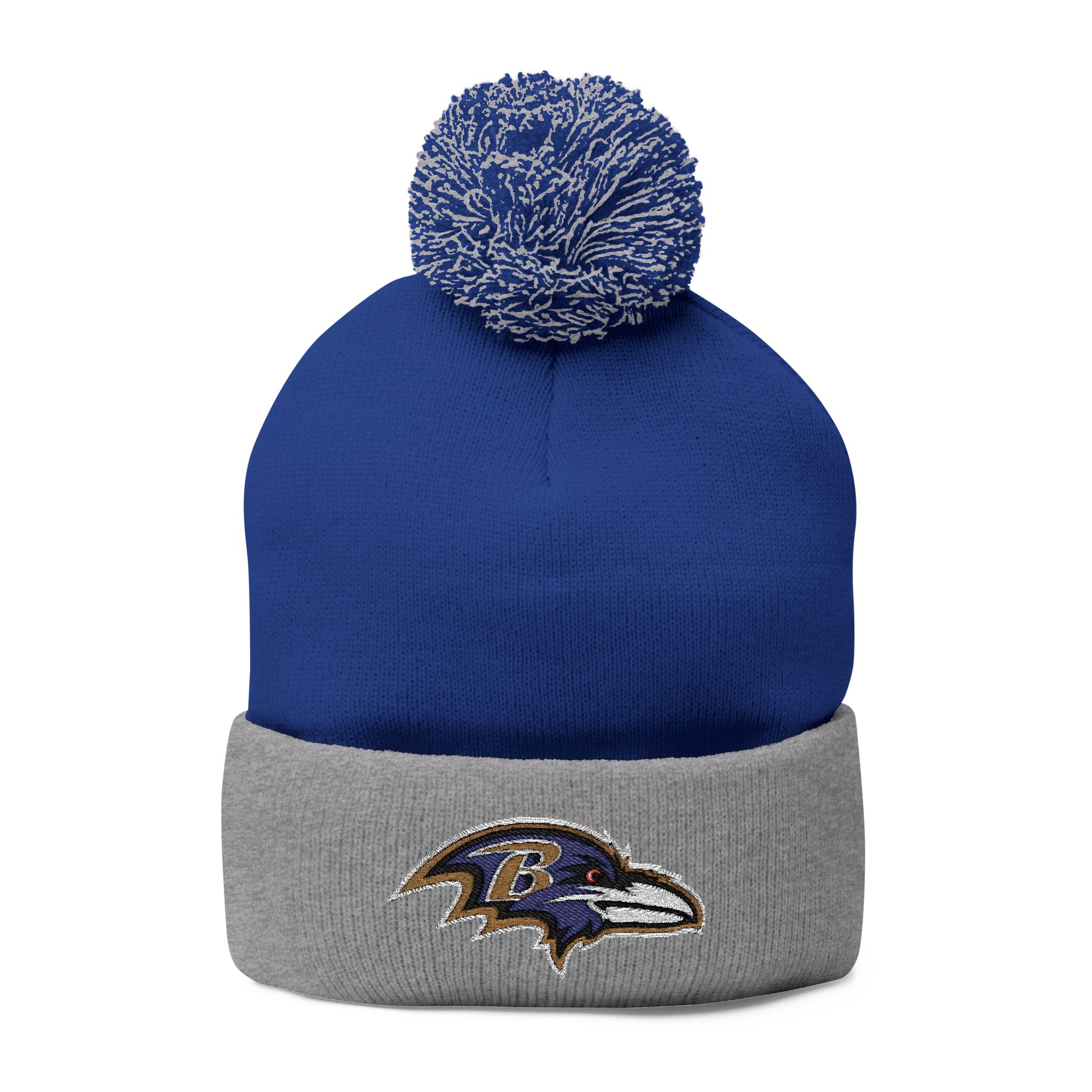 Baltimore Ravens Pom-Pom Knit Cap (Embroidery) - Image 9