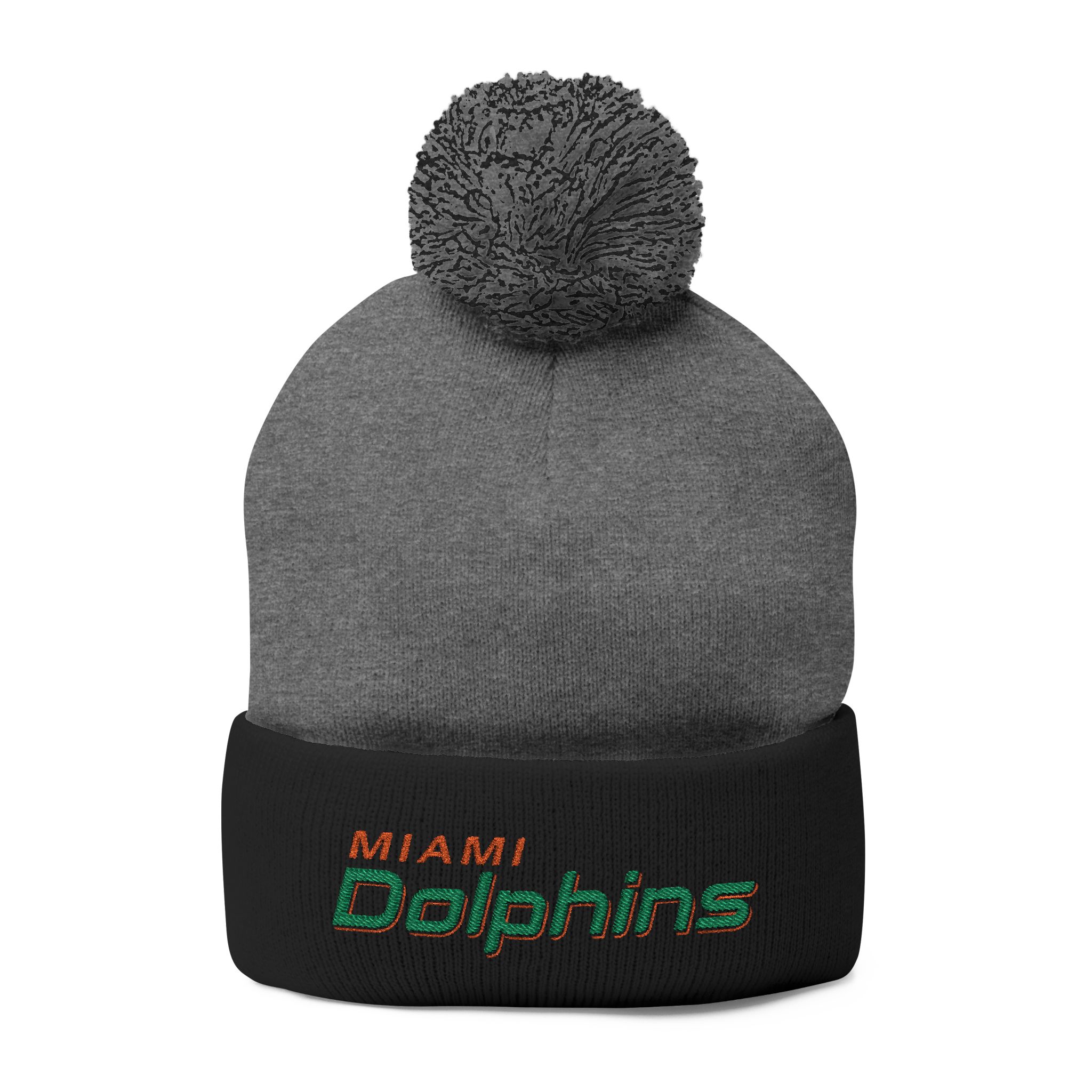 Miami Dolphins Pom-Pom Knit Cap (Embroidery) - Image 5
