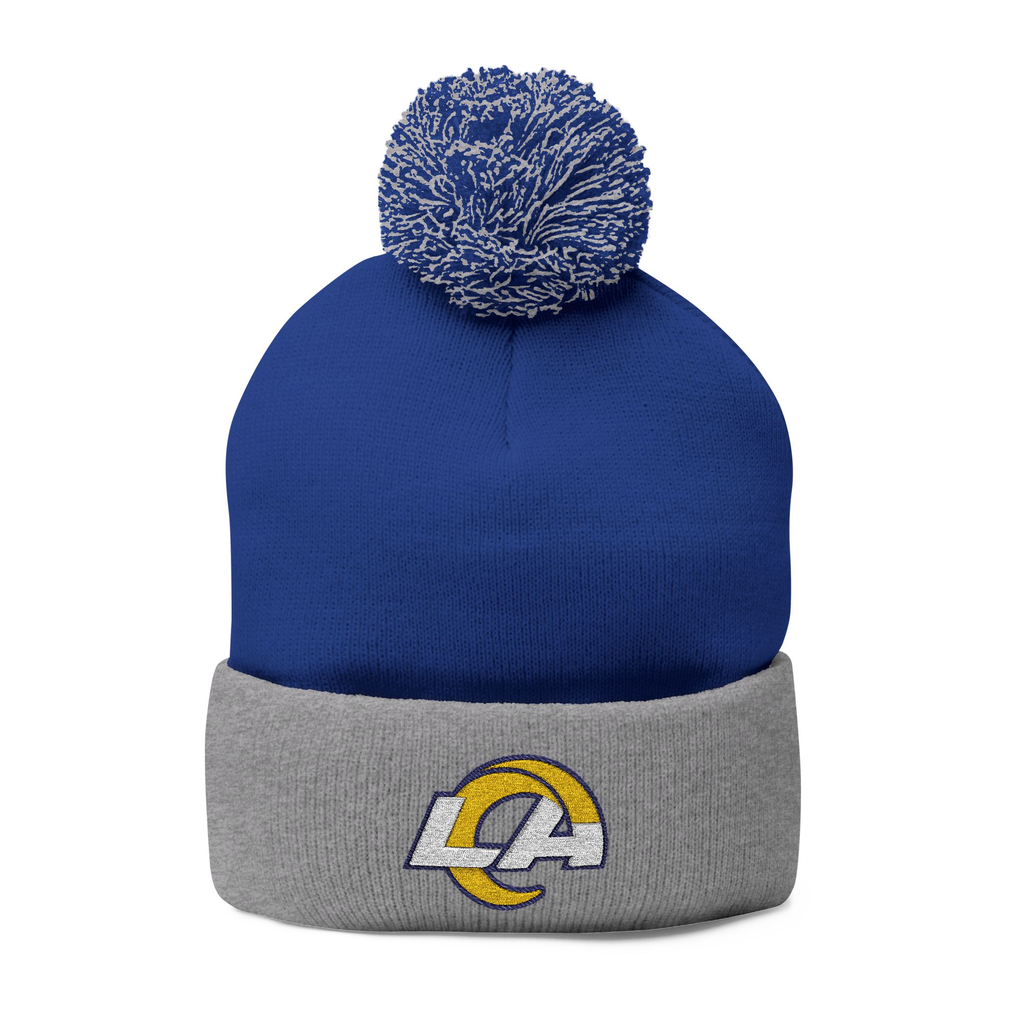 Los Angeles Rams Pom-Pom Knit Cap (Embroidery)