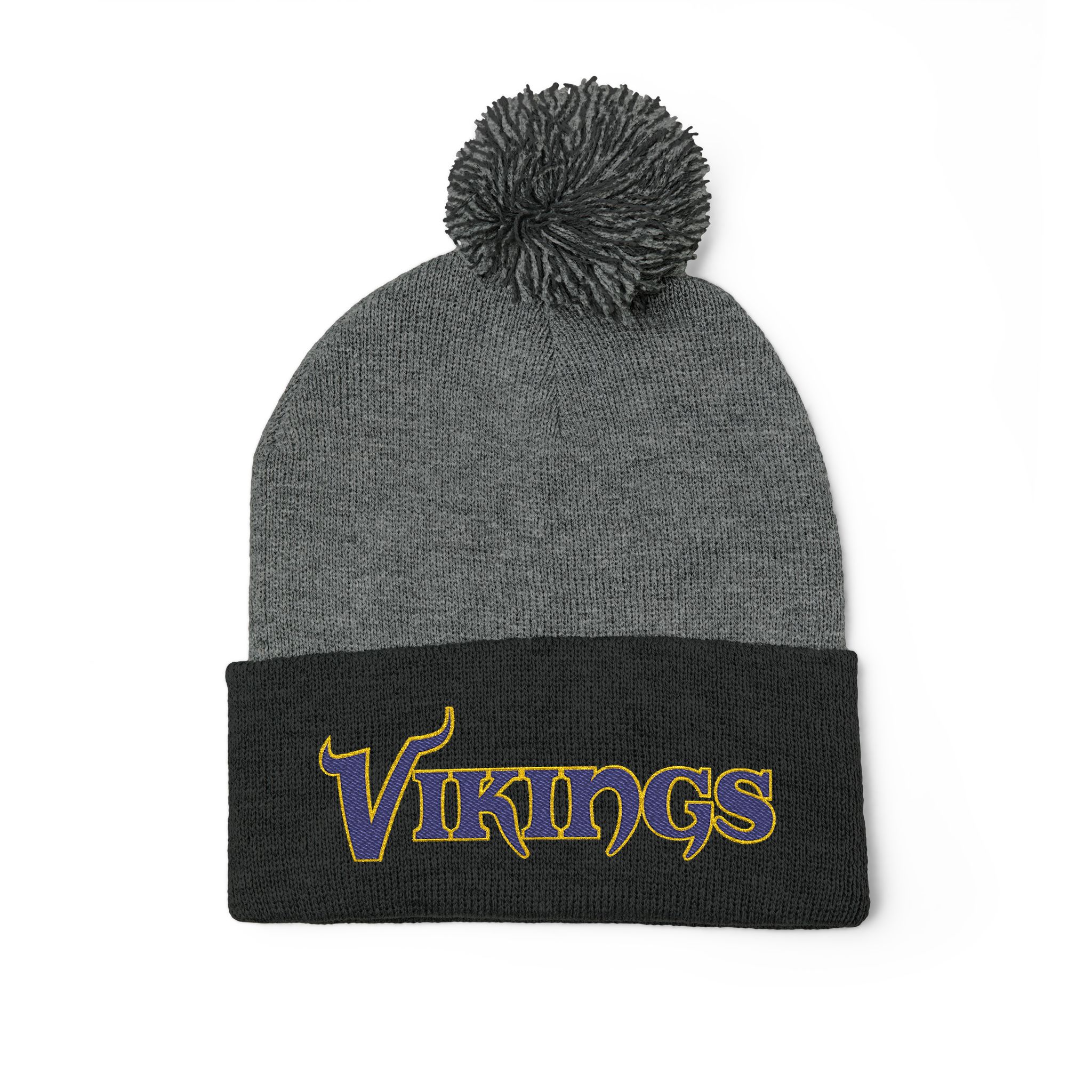 Minnesota Vikings Pom-Pom Knit Cap (Embroidery) - Image 3