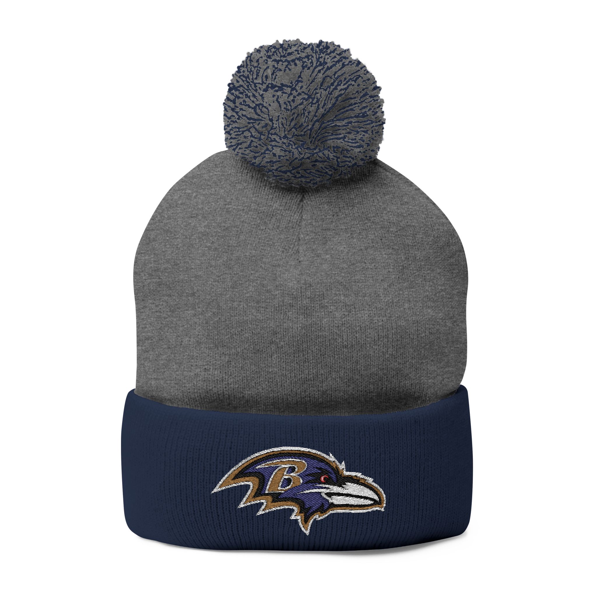 Baltimore Ravens Pom-Pom Knit Cap (Embroidery) - Image 5