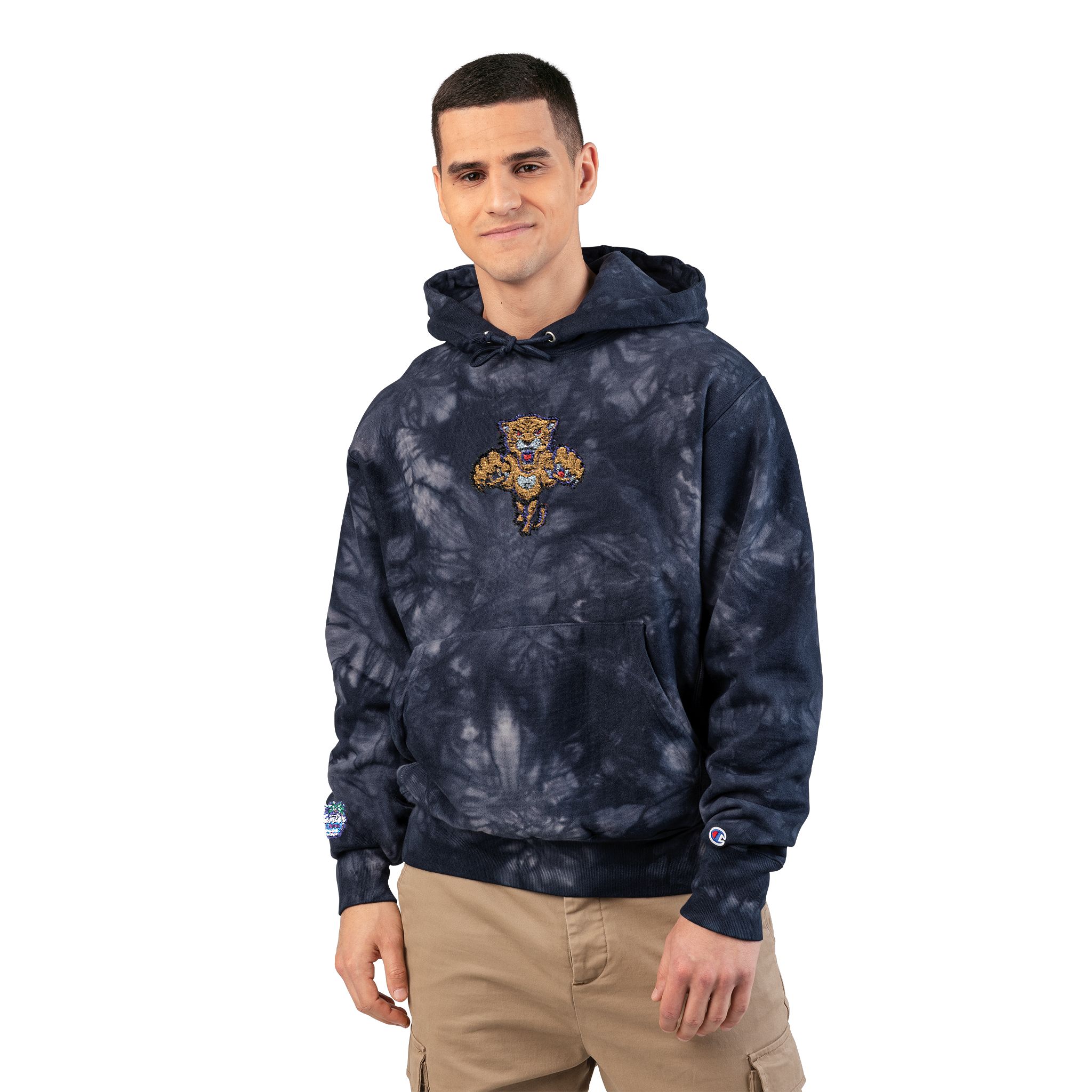 Florida Panthers 2026 NHL Winter Classic Unisex Champion Tie-Dye Hoodie (Embroidery) - Image 7