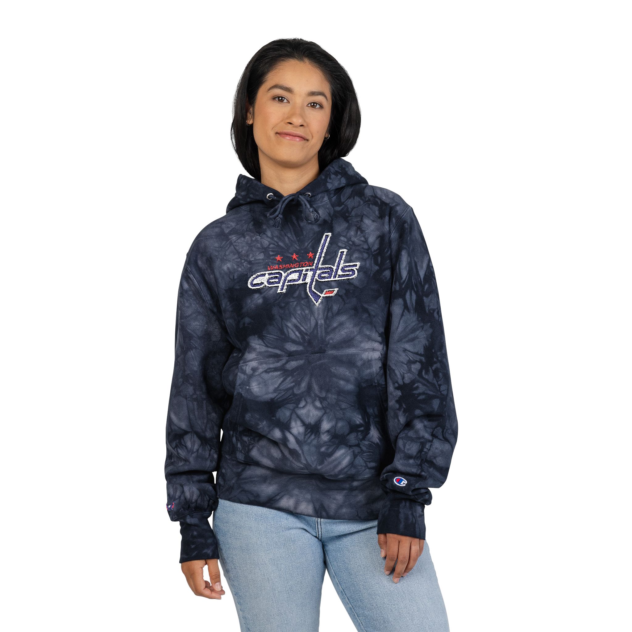 Washington Capitals Unisex Champion Tie-Dye Hoodie (Embroidery) - Image 4