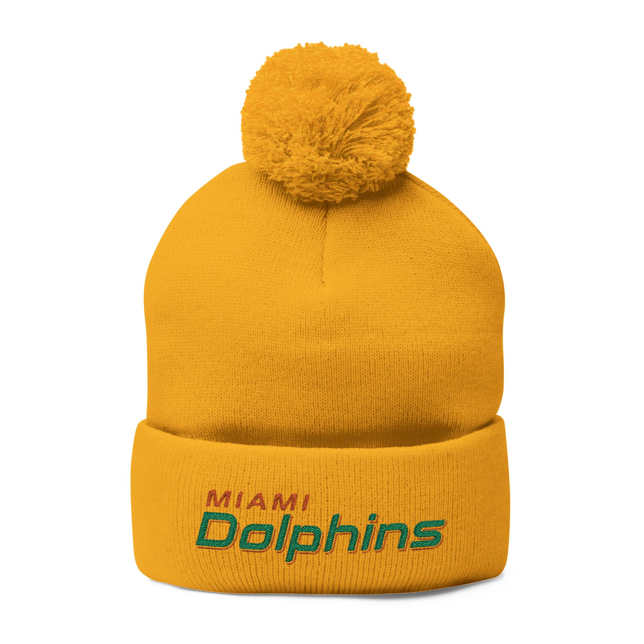 Miami Dolphins Pom-Pom Knit Cap (Embroidery) - Image 17