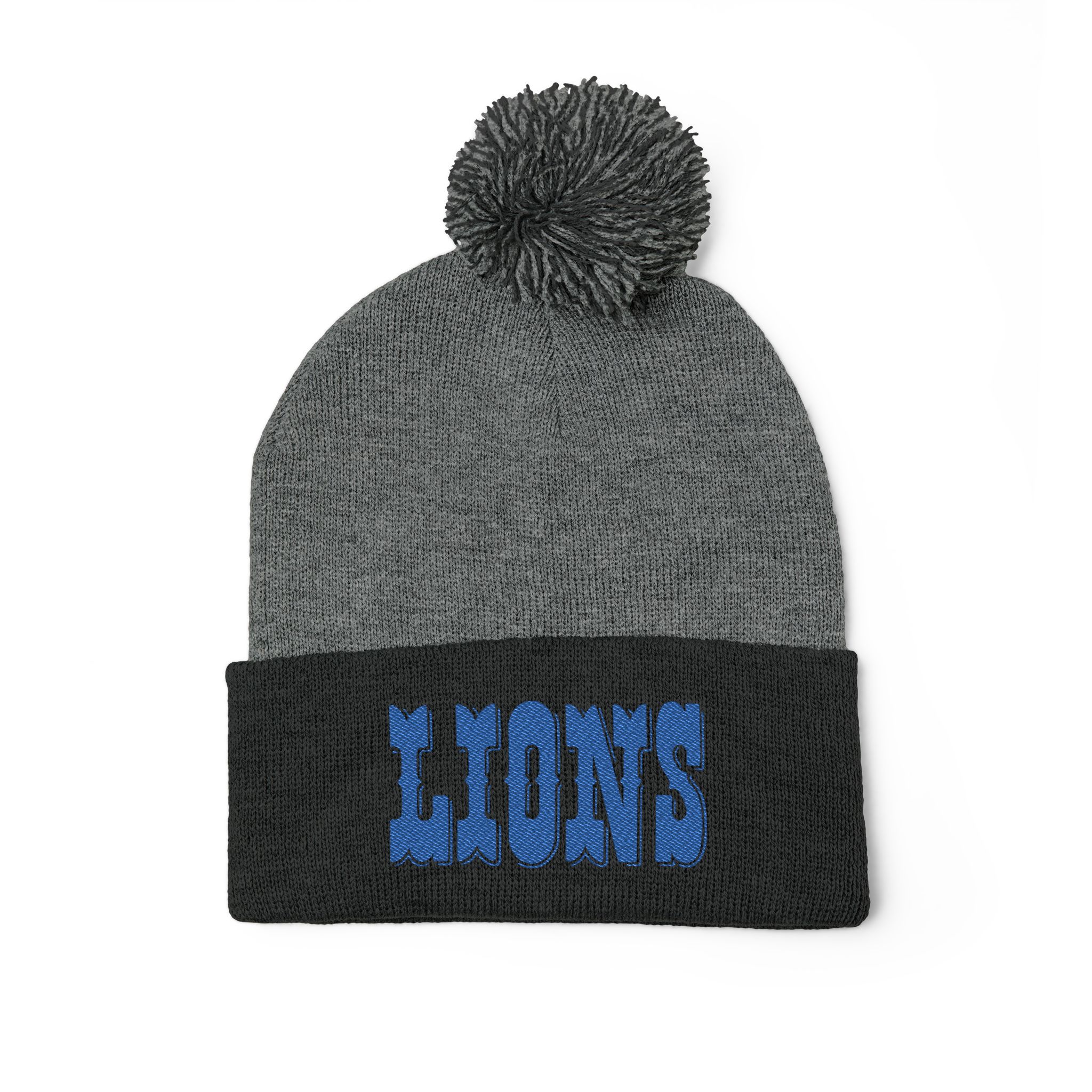 Detroit Lions Pom-Pom Knit Cap (Embroidery) - Image 11