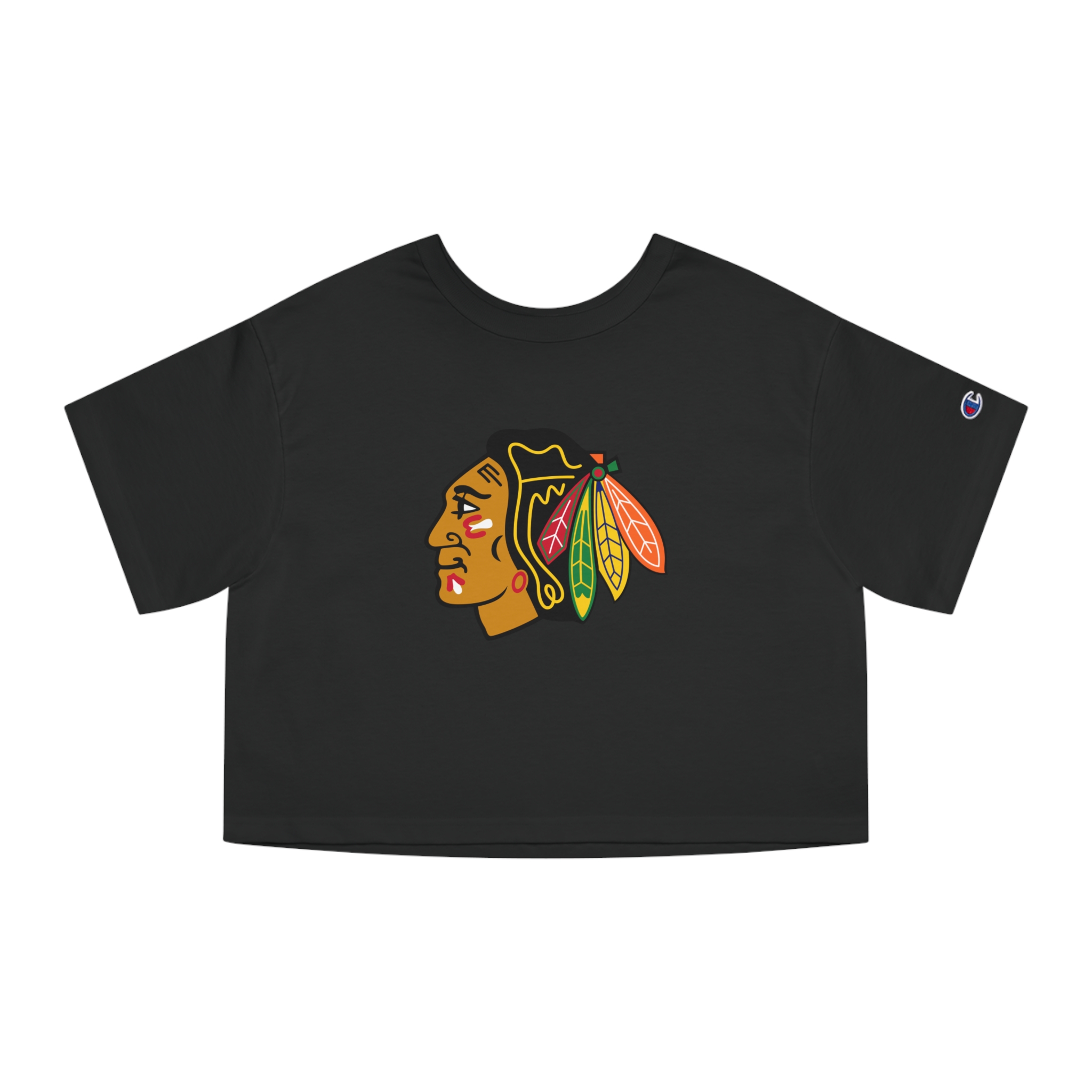 Chicago Blackhawks Champion Women's Heritage Cropped T-Shirt
