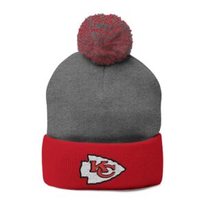 Kansas City Chiefs Pom-Pom Knit Cap (Embroidery)