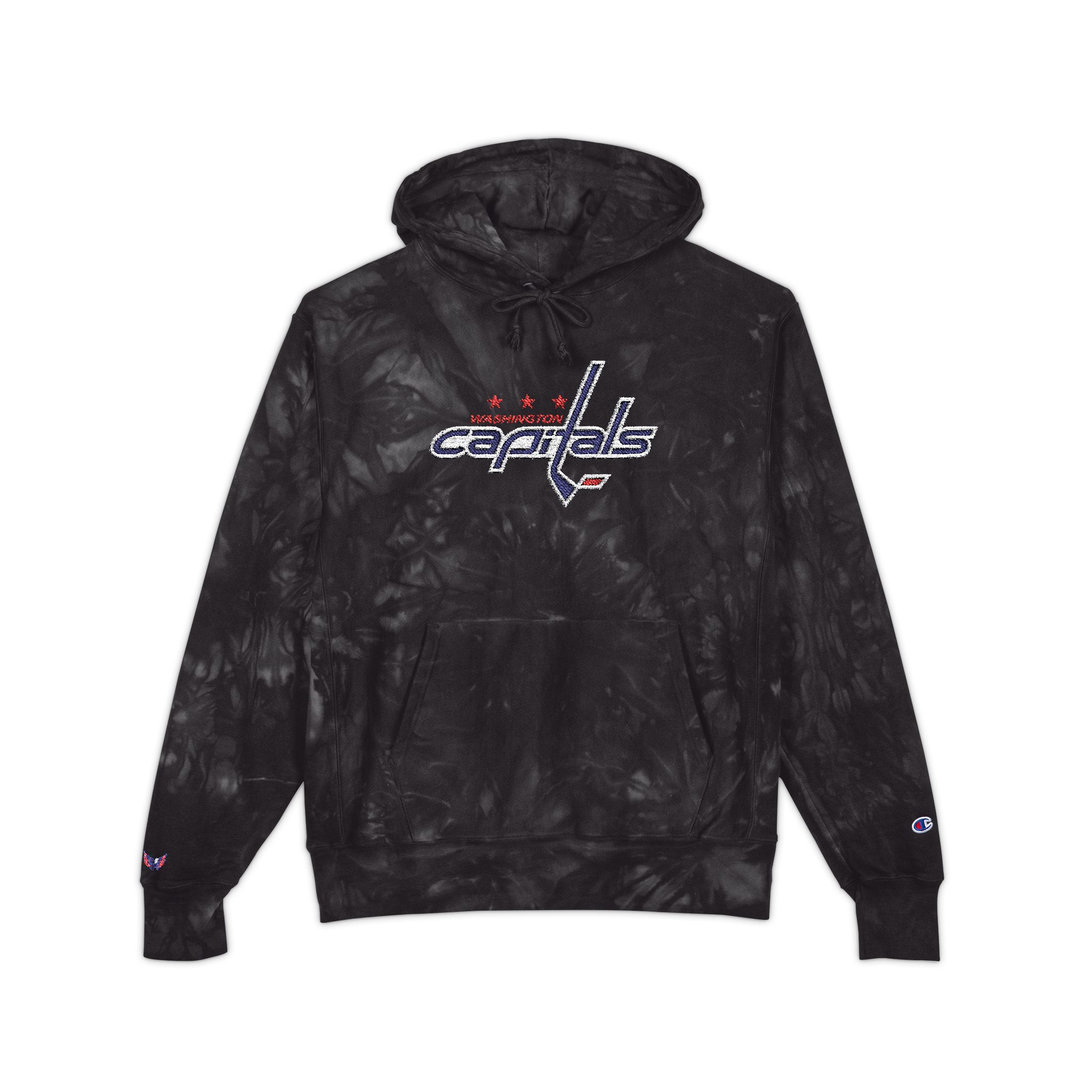 Washington Capitals Unisex Champion Tie-Dye Hoodie (Embroidery) - Image 9