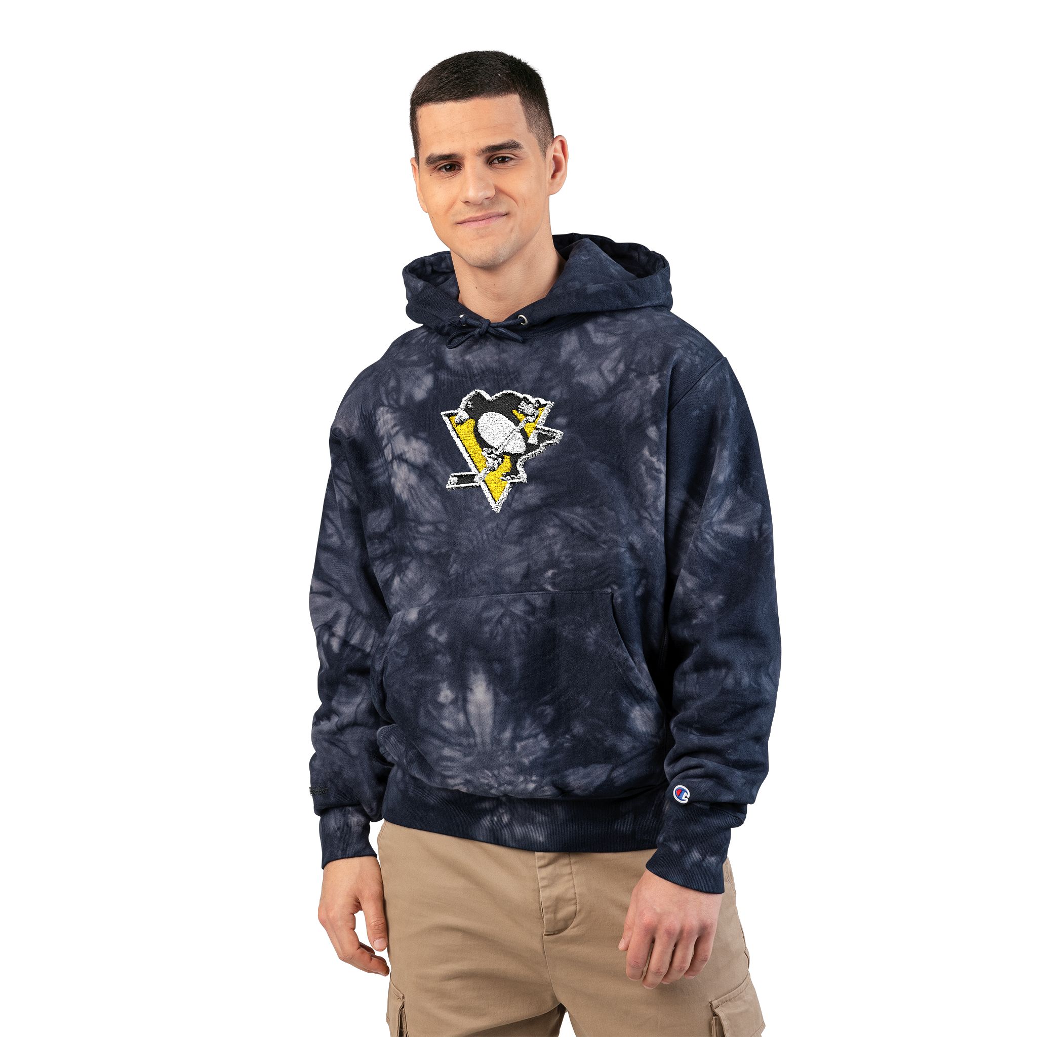 Pittsburgh Penguins Unisex Champion Tie-Dye Hoodie (Embroidery) - Image 3