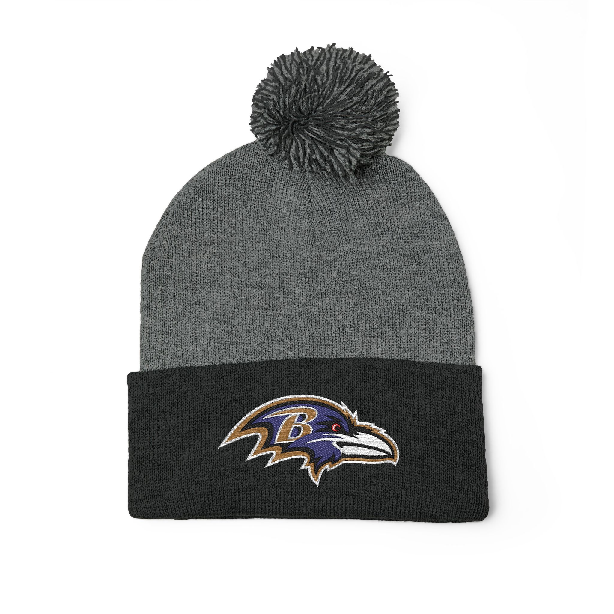 Baltimore Ravens Pom-Pom Knit Cap (Embroidery) - Image 3