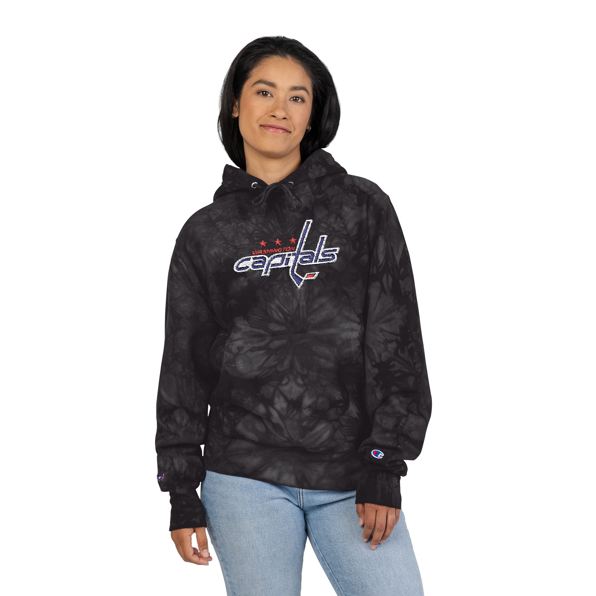Washington Capitals Unisex Champion Tie-Dye Hoodie (Embroidery) - Image 12