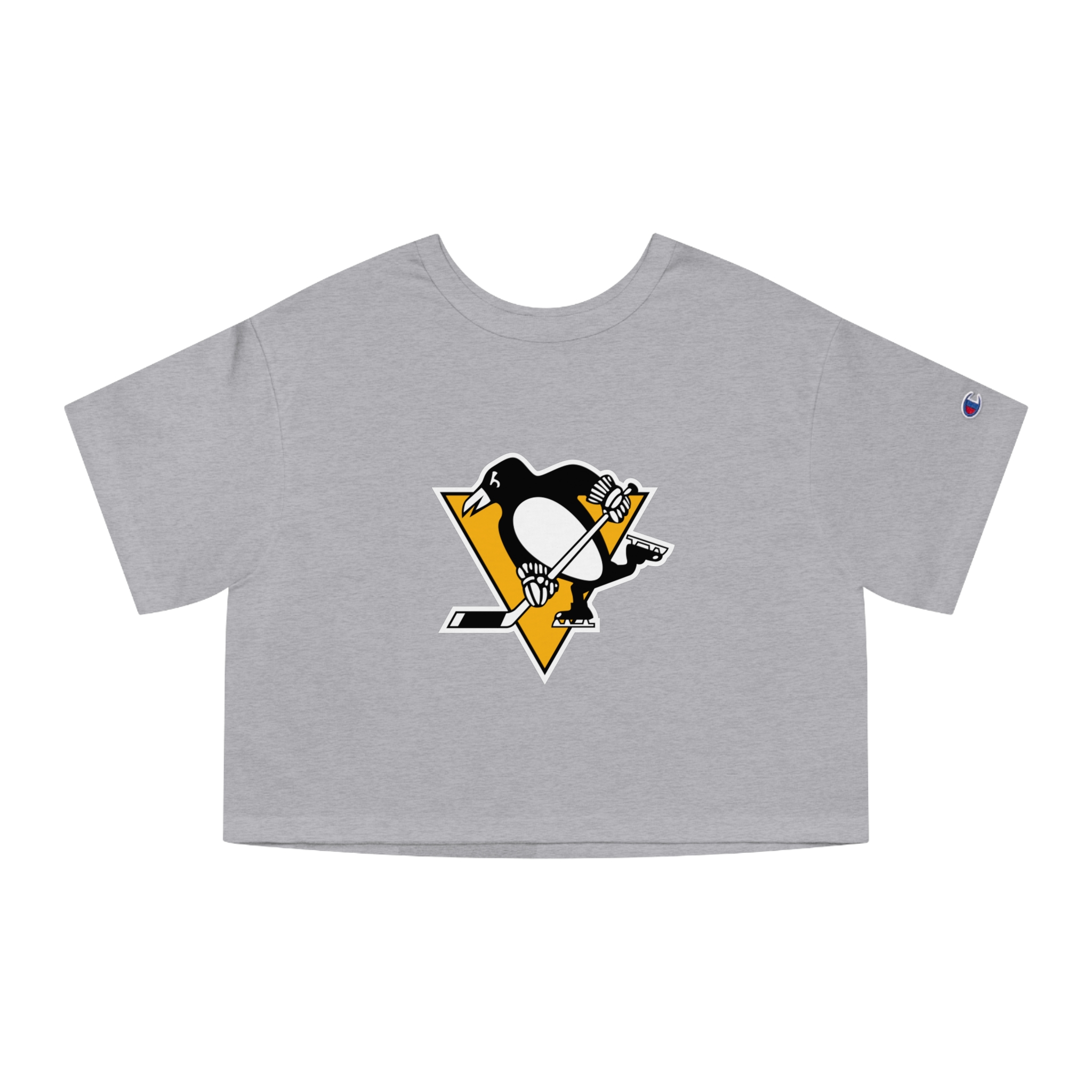 Pittsburgh Penguins Champion Women's Heritage Cropped T-Shirt - Image 7