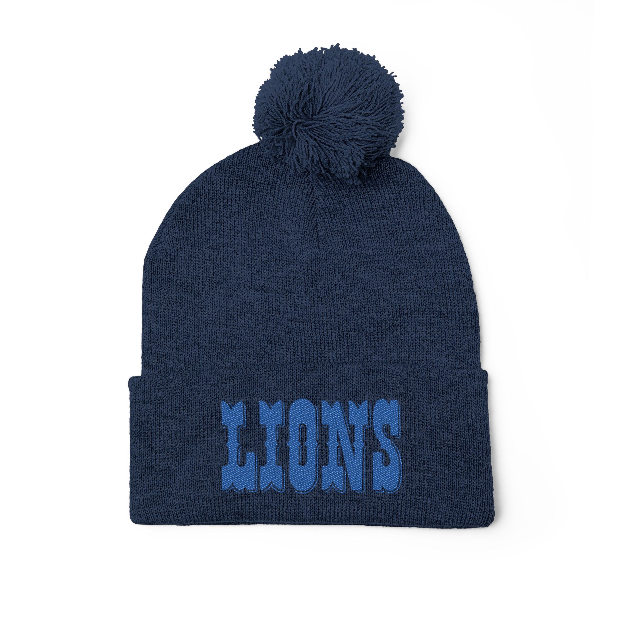 Detroit Lions Pom-Pom Knit Cap (Embroidery) - Image 23
