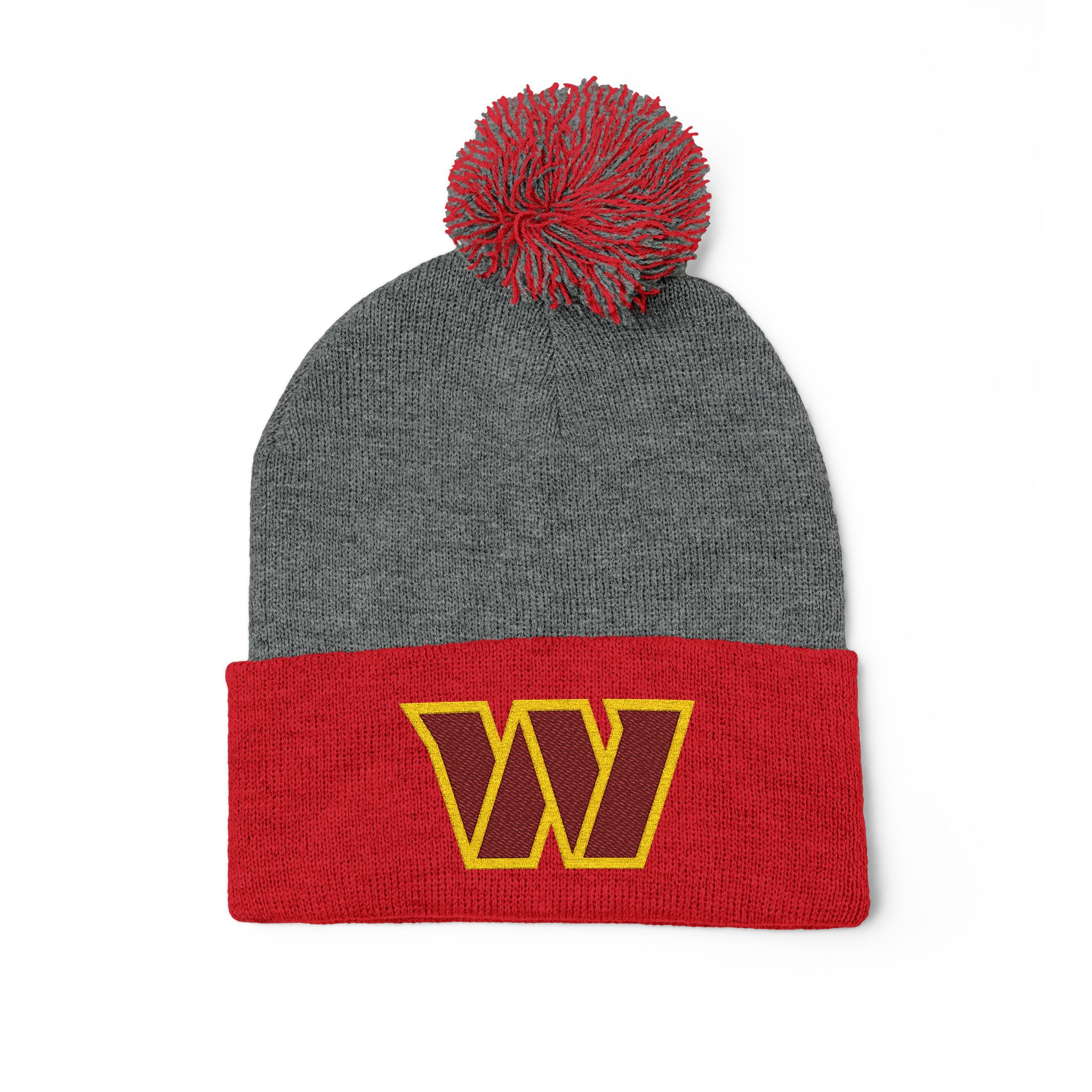 Washington Commanders Pom-Pom Knit Cap (Embroidery) - Image 3